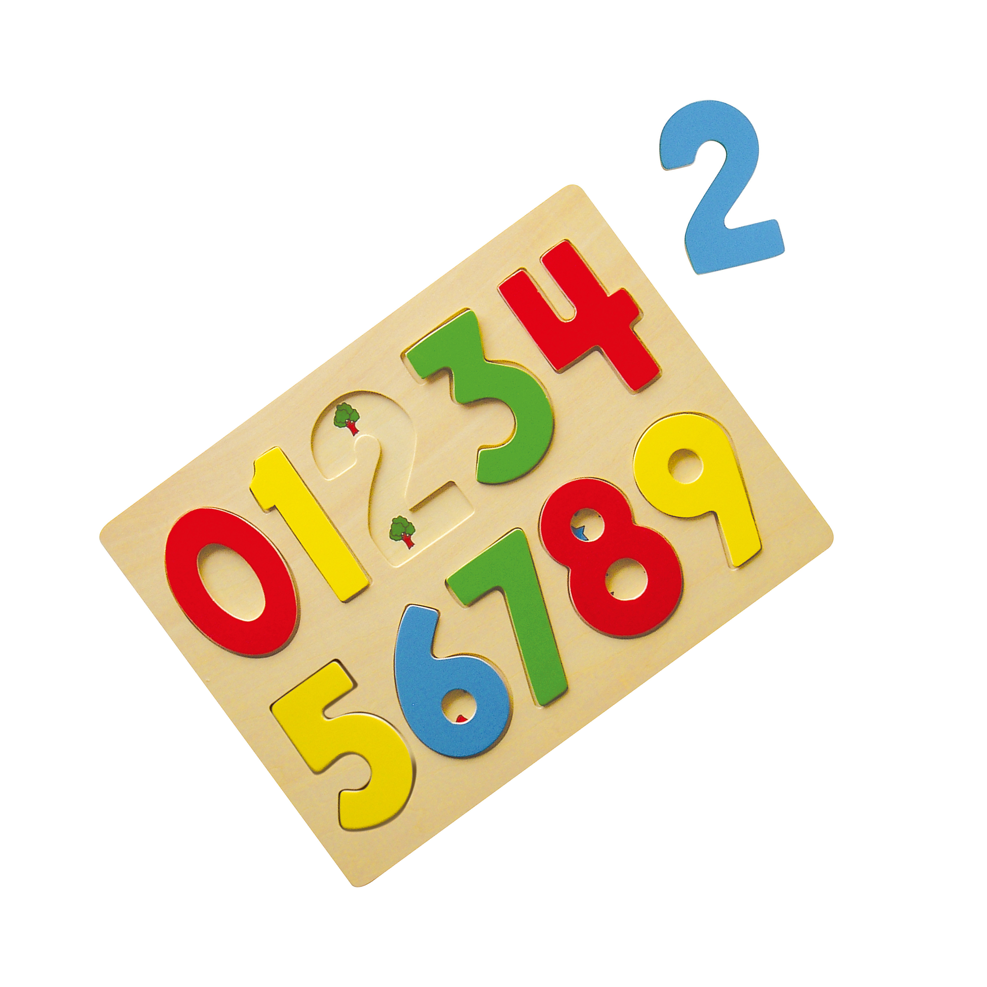 Viga 0-9 Numbers, 10 Piece Block Puzzle, Montessori Wooden Toy, Develops Sensory, Cognitive & Fine Motor Skills, Non-Toxic & Eco-friendly Kids Educational Toy, Suitable for Boys and Girls Aged 3Y+