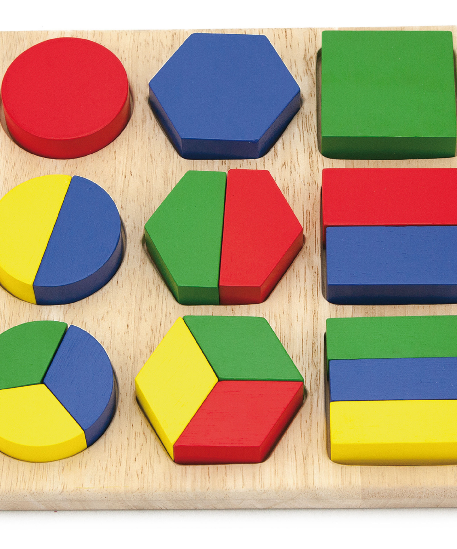 Viga Shapes, 18 Piece Geometric Block Puzzle, Montessori Wooden Toy, Develops Sensory, Cognitive & Fine Motor Skills, Non-Toxic & Eco-friendly Kids Educational Toy, Suitable for Children Aged 12M+