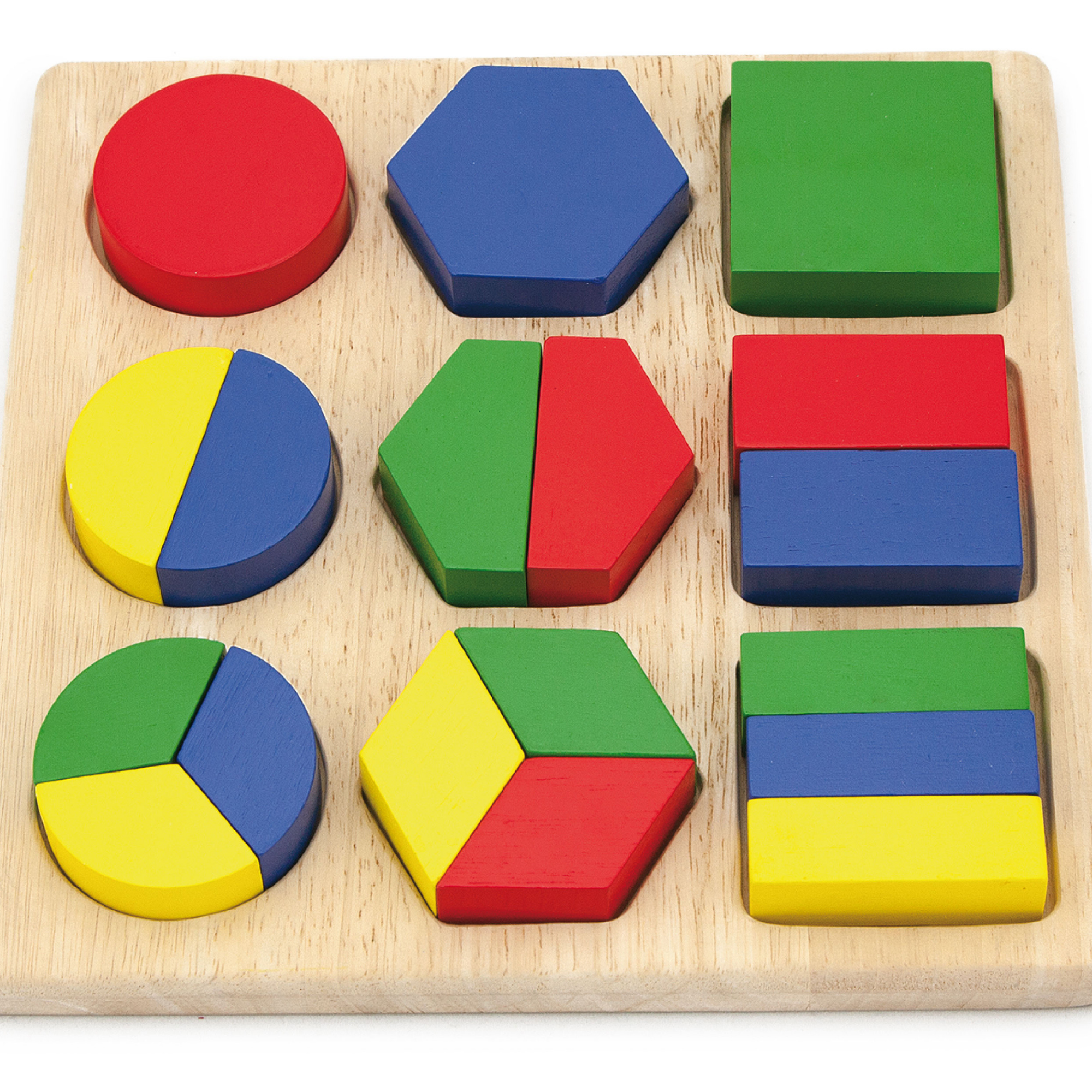 Viga Shapes, 18 Piece Geometric Block Puzzle, Montessori Wooden Toy, Develops Sensory, Cognitive & Fine Motor Skills, Non-Toxic & Eco-friendly Kids Educational Toy, Suitable for Children Aged 12M+