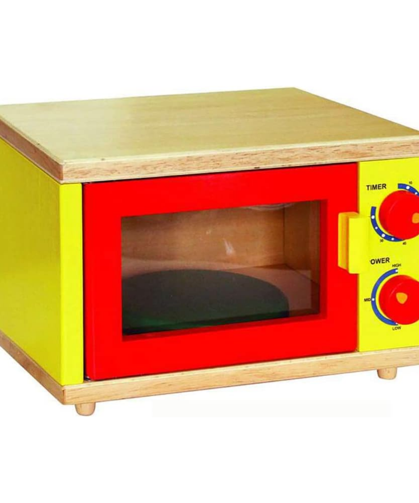 VIGA Wooden Microwave Oven Pretend Play Toy for Kids  Age 3 Years and Above