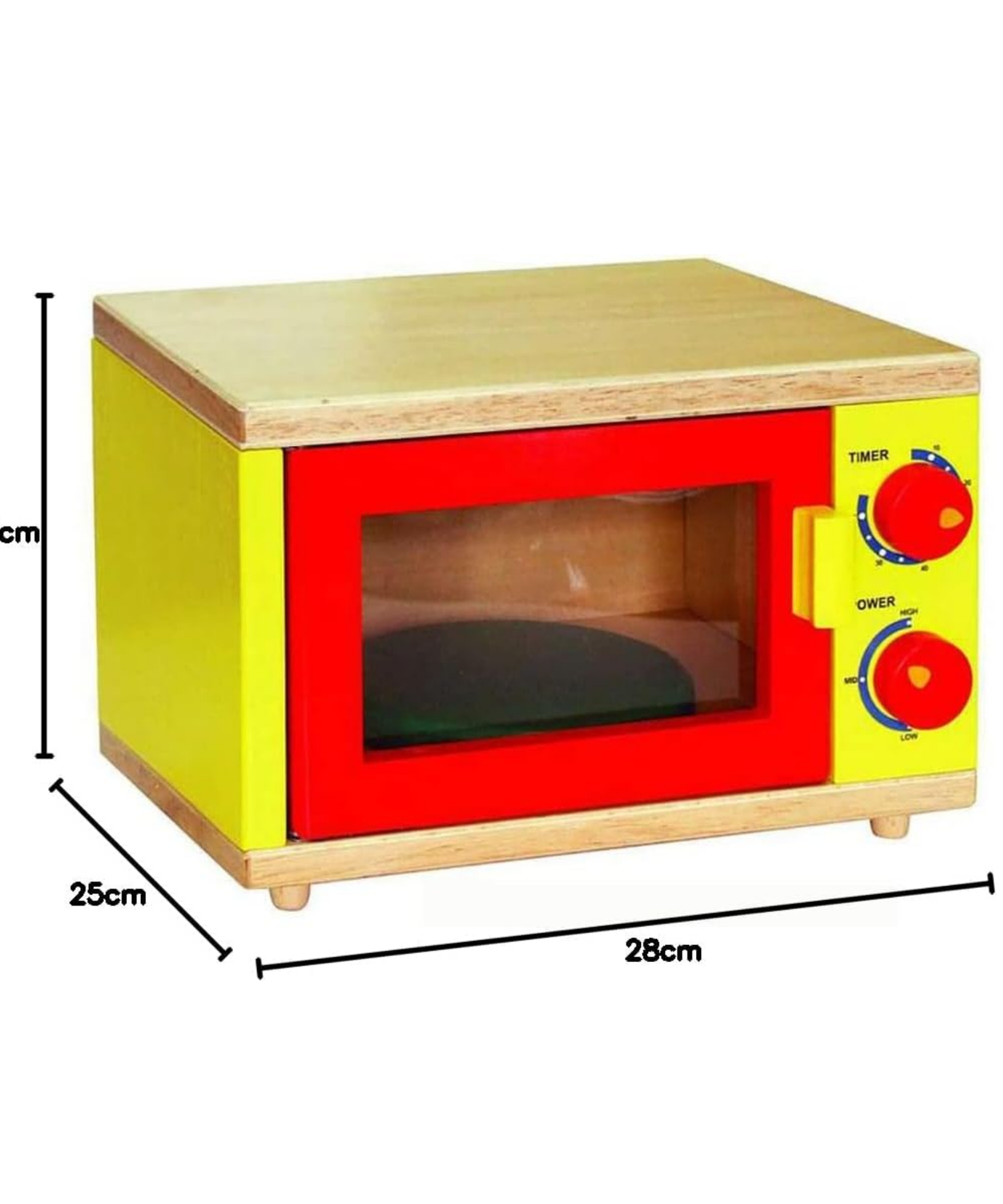 VIGA Wooden Microwave Oven Pretend Play Toy for Kids  Age 3 Years and Above