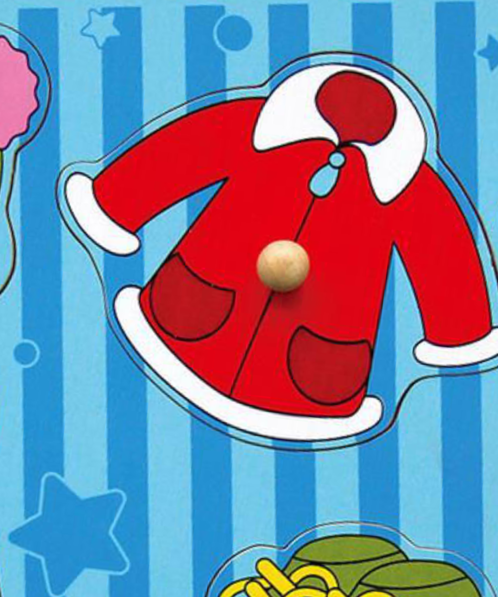 Viga Dresses, 4 Piece Knob Puzzle, Montessori Wooden Toy, Develops Sensory, Cognitive & Fine Motor Skills, Non-Toxic & Eco-friendly Kids Educational Toy, Suitable for Boys and Girls Aged 12M+