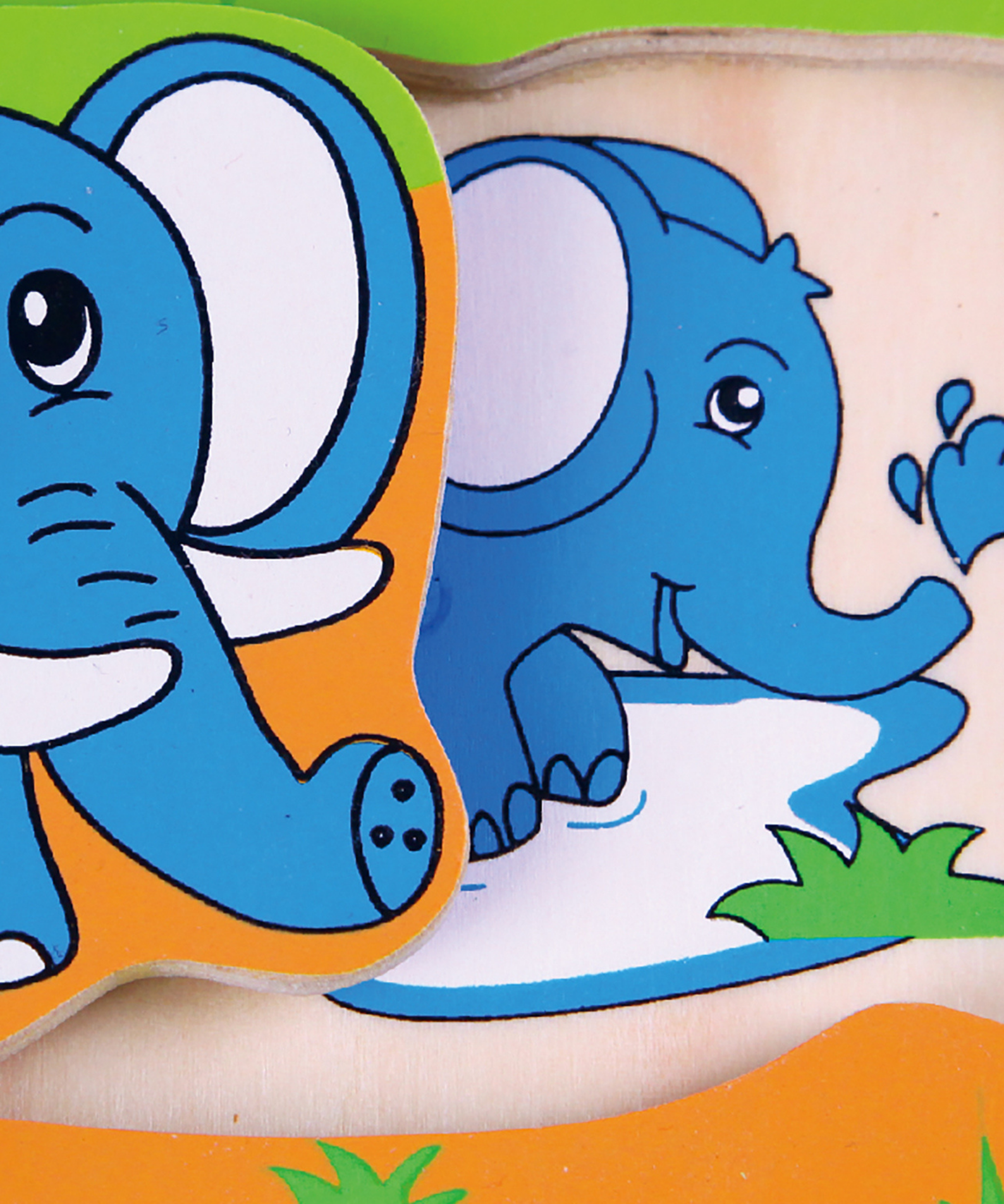 Viga Wild Animals, 4 Piece Knob Puzzle, Montessori Wooden Toy, Develops Sensory, Cognitive & Fine Motor Skills, Non-Toxic & Eco-friendly Kids Educational Toy, Suitable for Children Aged 12M+