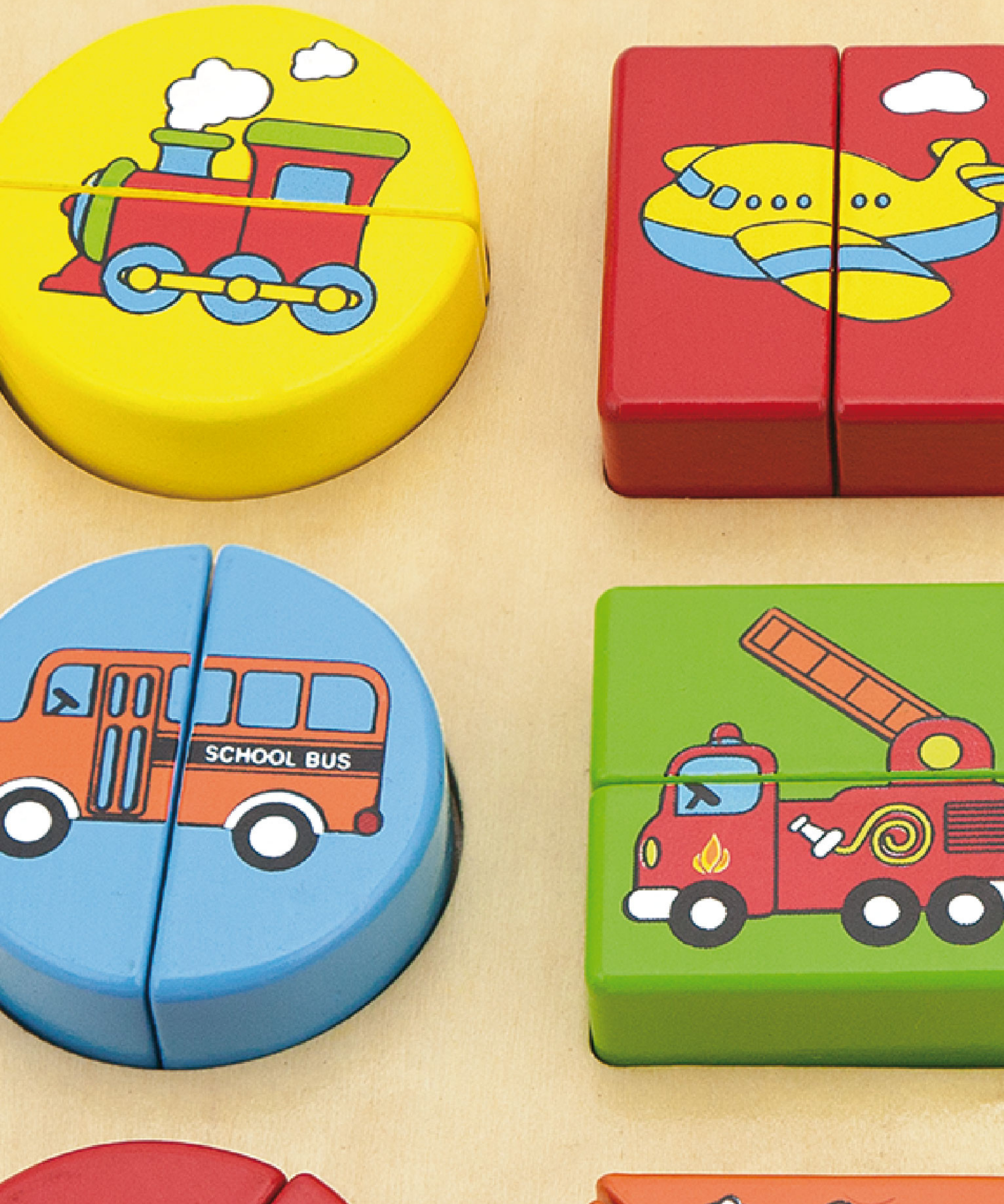 Viga Vehicles & Shapes, 18 Piece Block Puzzle, Montessori Wooden Toy, Develops Sensory, Cognitive & Fine Motor Skills, Non-Toxic & Eco-friendly Kids Educational Toy, Suitable for Children Aged 18M+