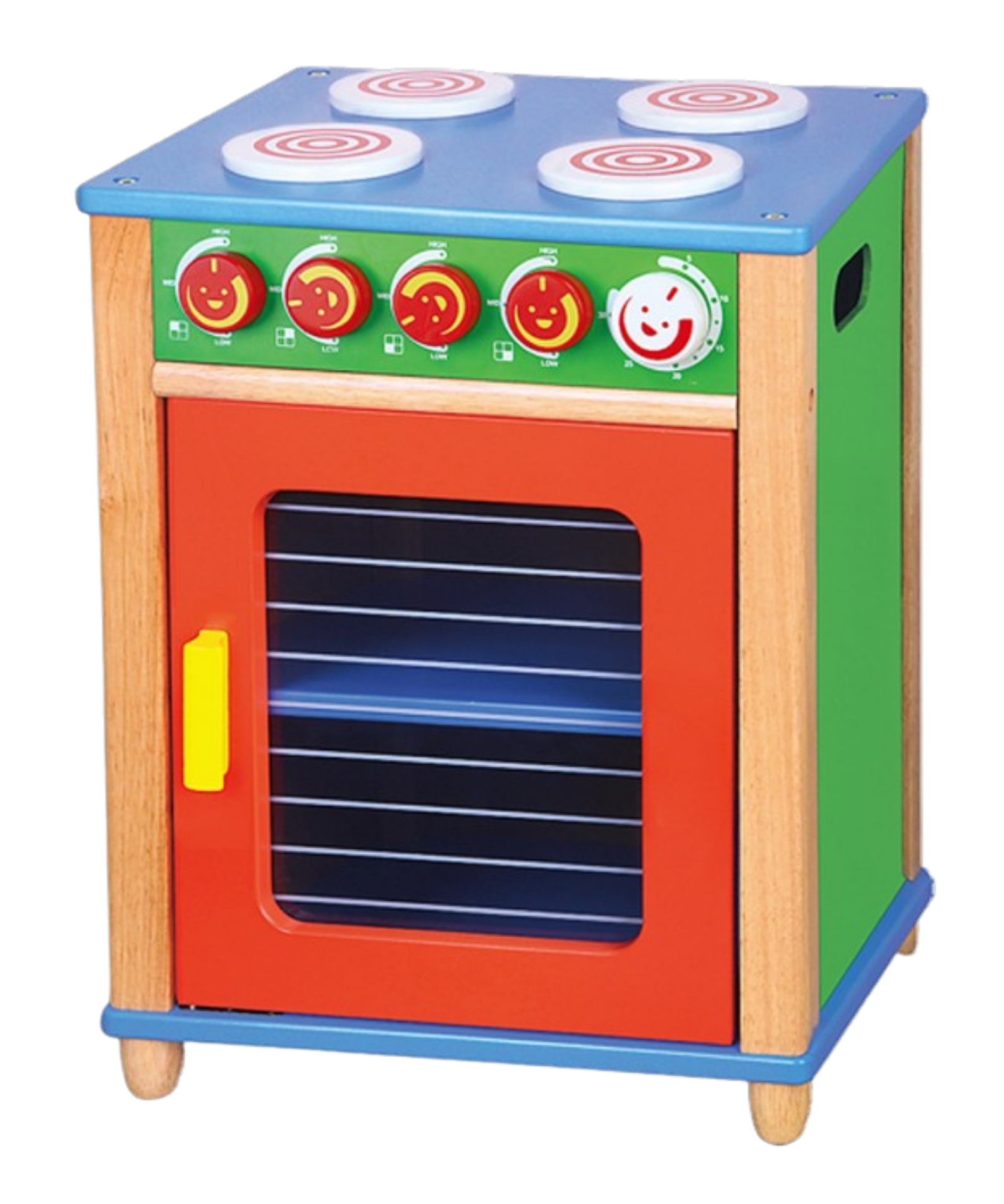 VIGA Wooden Kitchen Stove, Pretend Play Cooking Toy for Kids, Montessori Roleplay Appliance with Durable Beechwood Frame, Early Learning Educational Toy, Ages 3 Years+