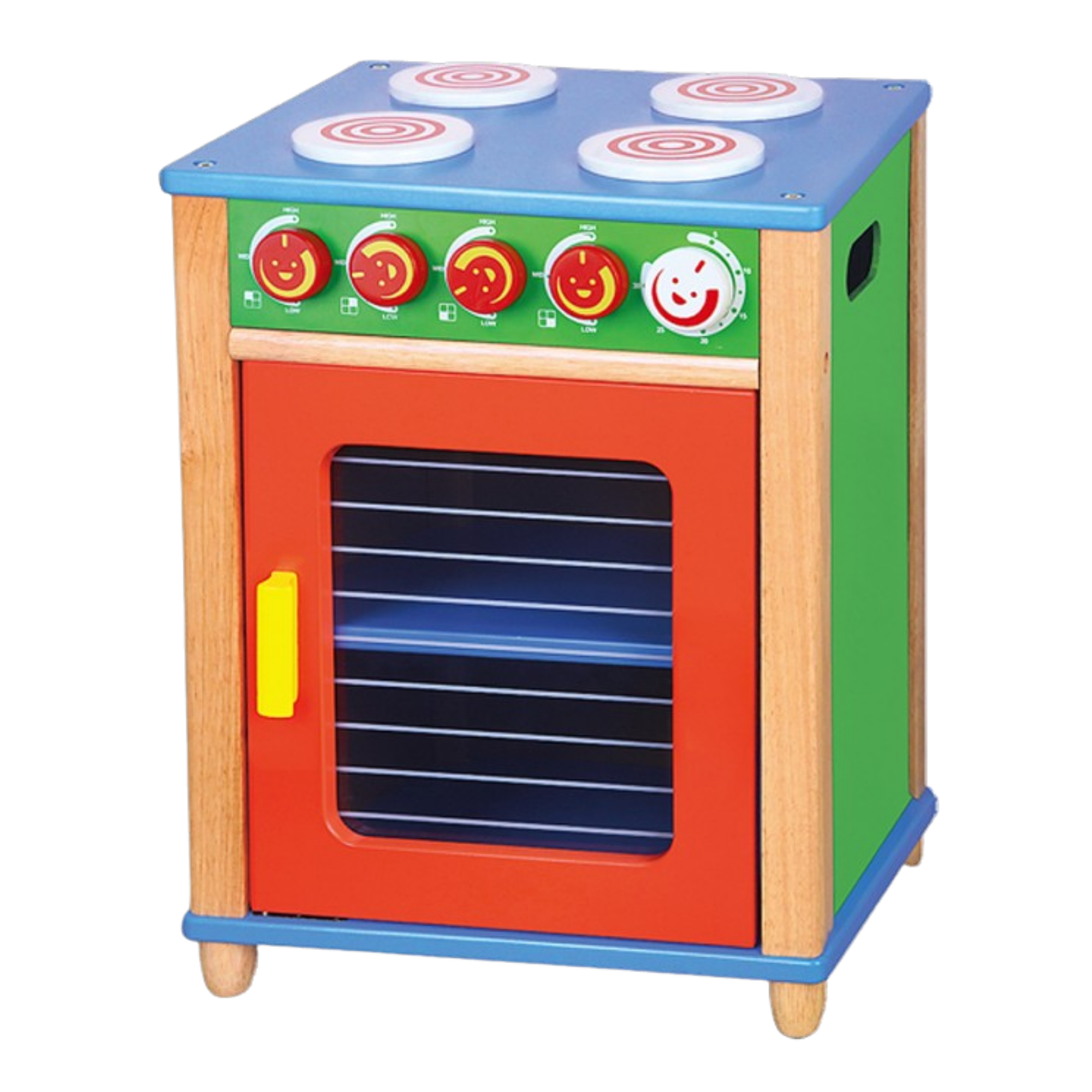 VIGA Wooden Kitchen Stove, Pretend Play Cooking Toy for Kids, Montessori Roleplay Appliance with Durable Beechwood Frame, Early Learning Educational Toy, Ages 3 Years+