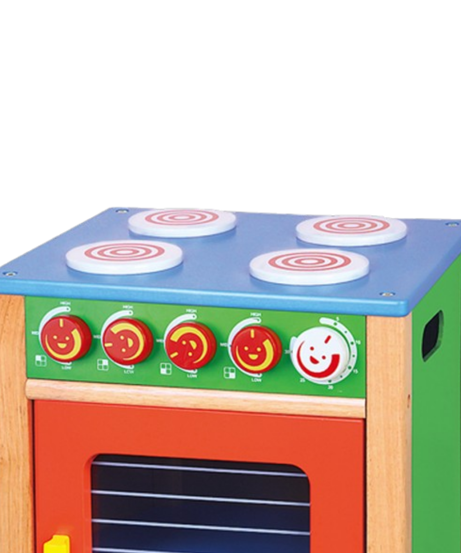 VIGA Wooden Kitchen Stove, Pretend Play Cooking Toy for Kids, Montessori Roleplay Appliance with Durable Beechwood Frame, Early Learning Educational Toy, Ages 3 Years+