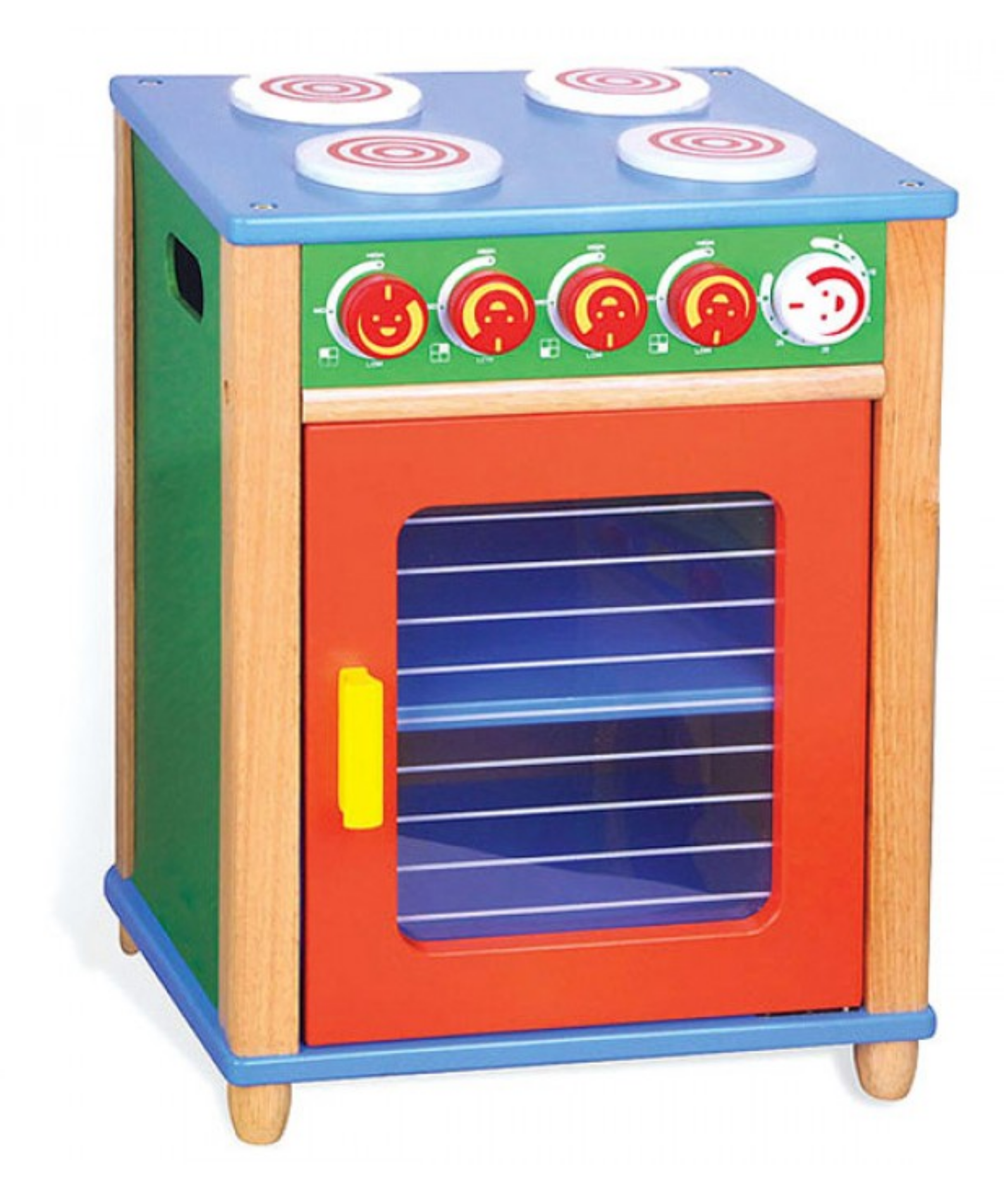 VIGA Wooden Kitchen Stove, Pretend Play Cooking Toy for Kids, Montessori Roleplay Appliance with Durable Beechwood Frame, Early Learning Educational Toy, Ages 3 Years+