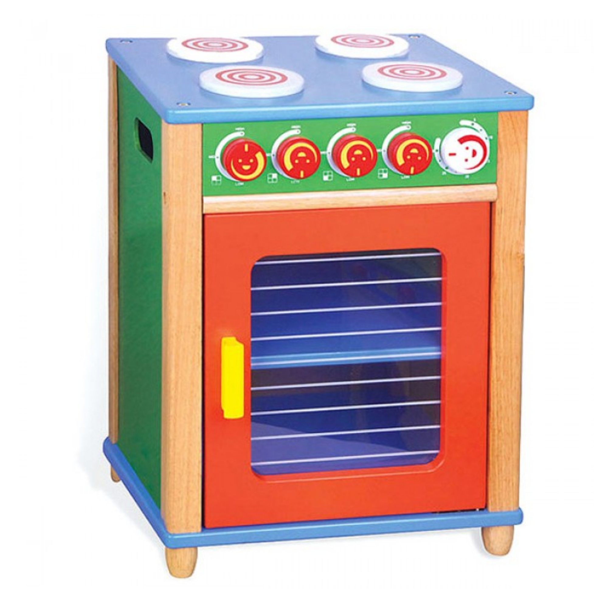 VIGA Wooden Kitchen Stove, Pretend Play Cooking Toy for Kids, Montessori Roleplay Appliance with Durable Beechwood Frame, Early Learning Educational Toy, Ages 3 Years+