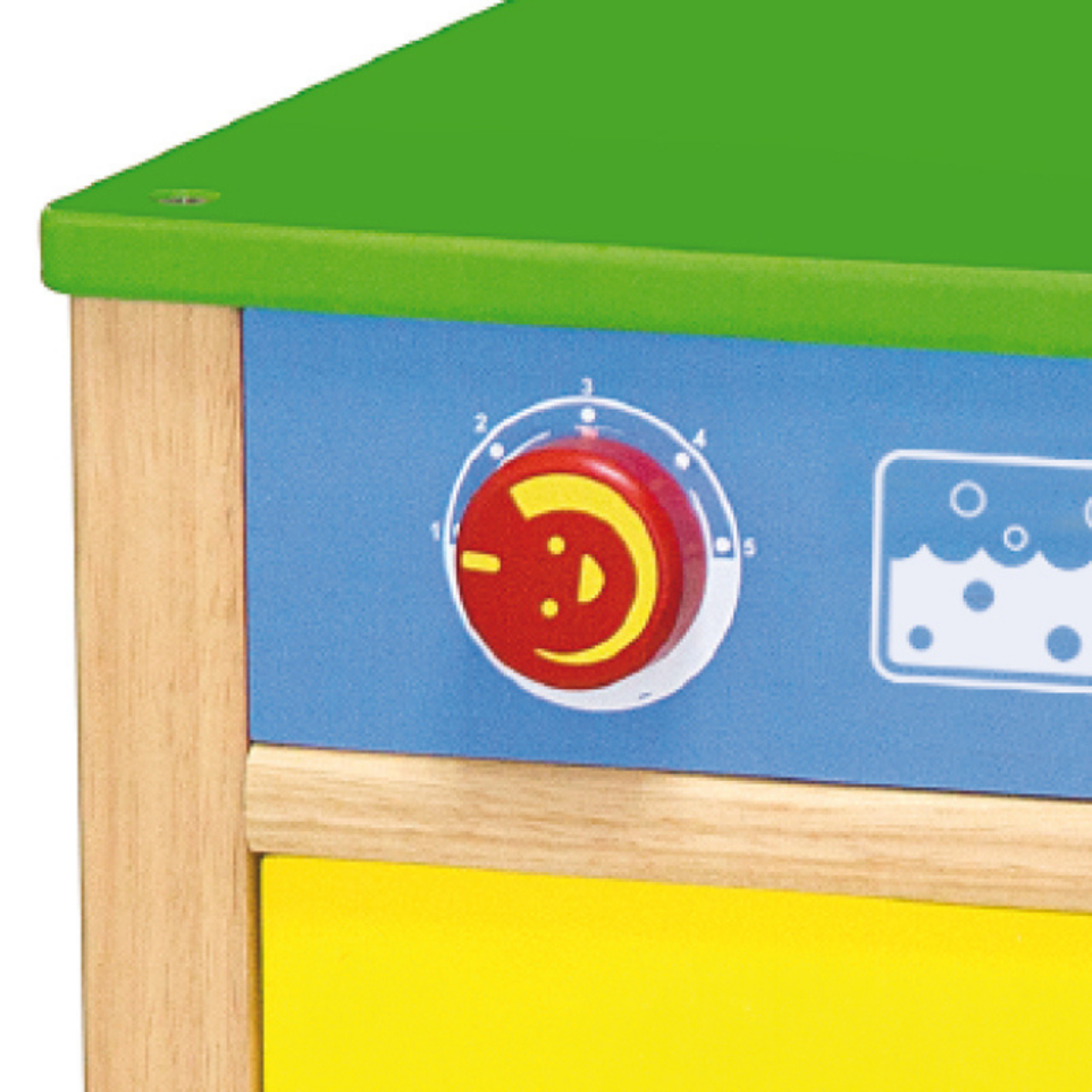 VIGA Wooden Kitchen Washing Machine Unit, Pretend Play Appliance for Kids, Montessori Roleplay Toy for Early Learning, Durable Beechwood Construction, Ages 3 Years+