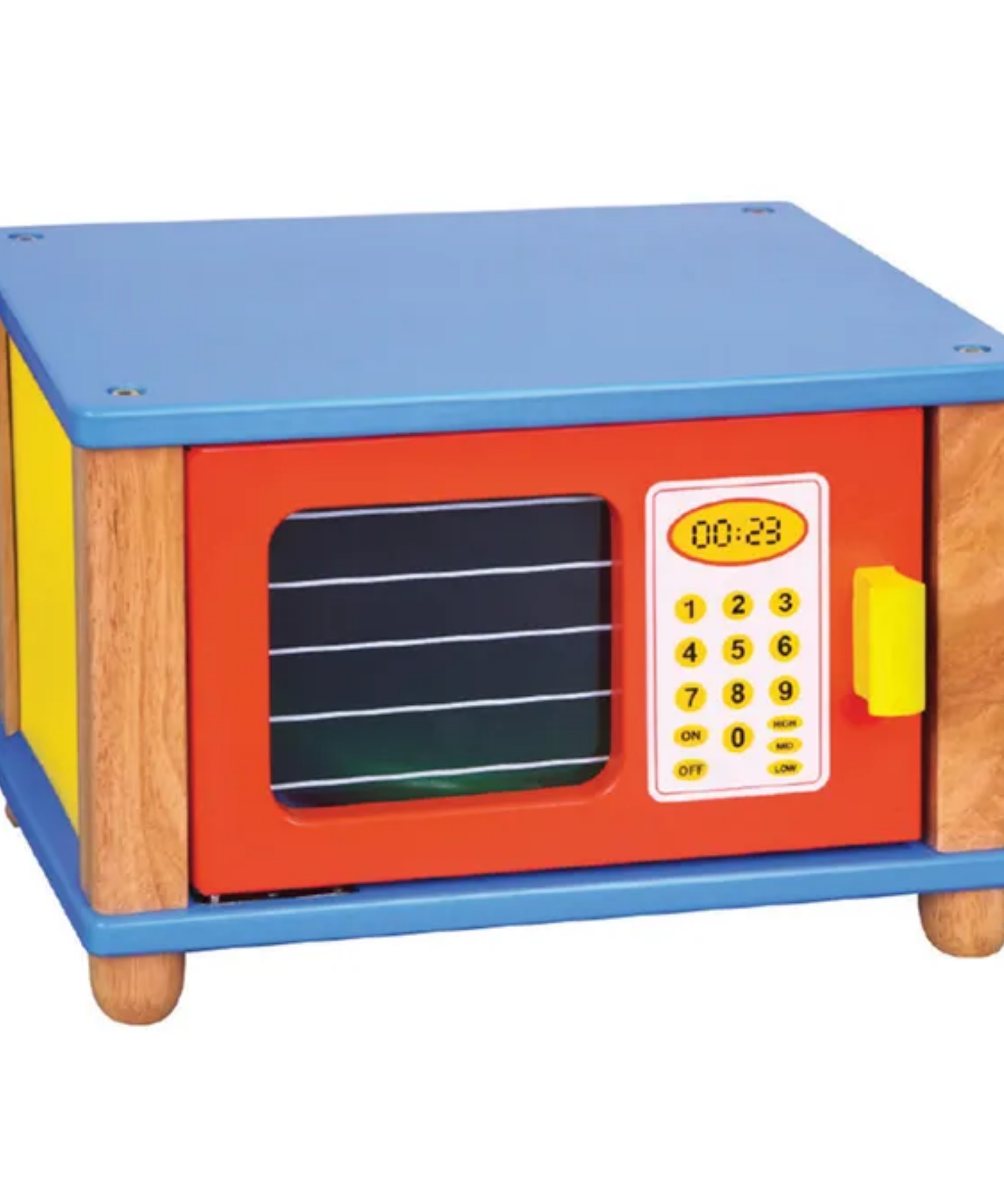 VIGA Wooden Microwave Oven, Pretend Play Kitchen Appliance for Kids, Montessori Roleplay Cooking Toy, Durable Beechwood Construction, Educational Toy for Ages 3 Years+