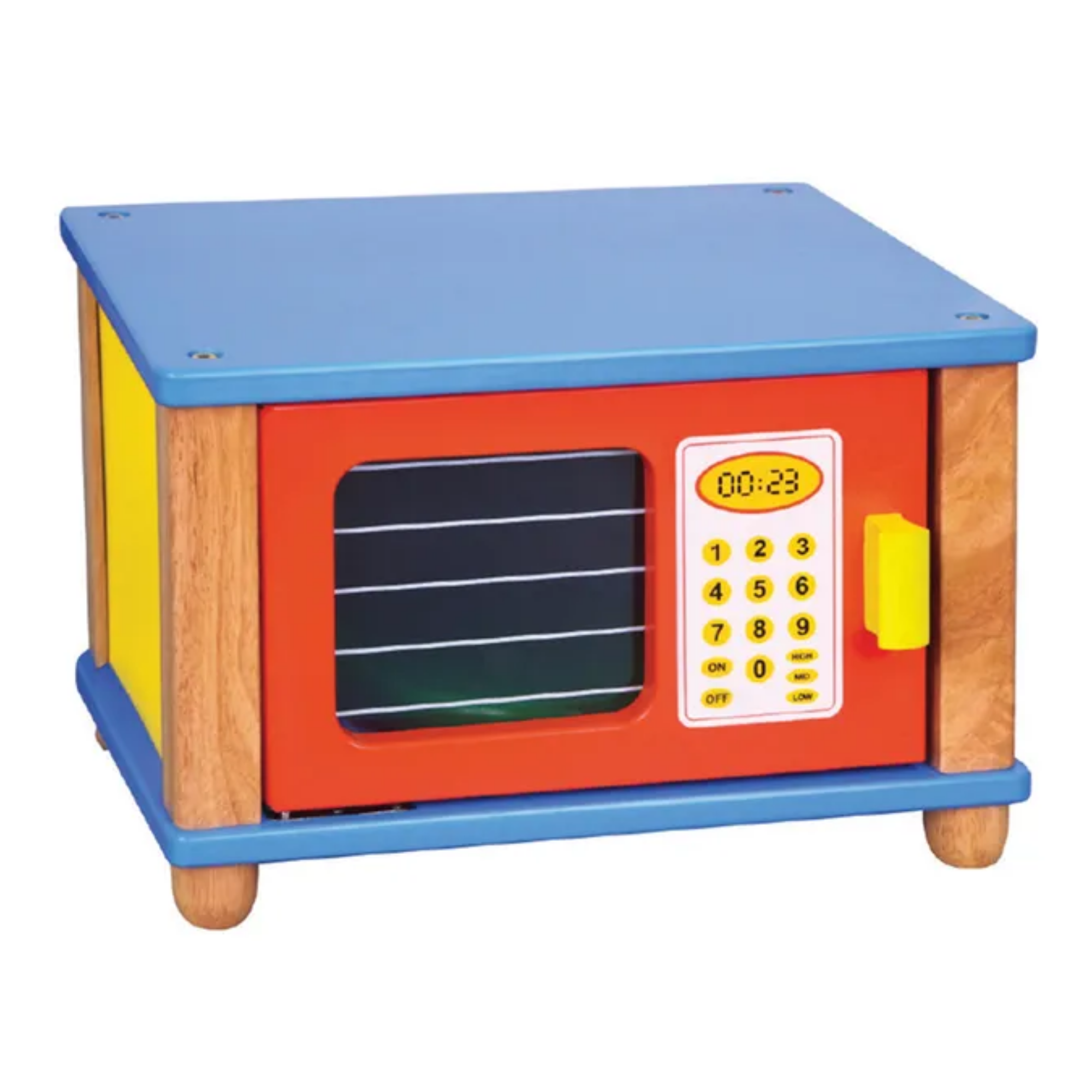 VIGA Wooden Microwave Oven, Pretend Play Kitchen Appliance for Kids, Montessori Roleplay Cooking Toy, Durable Beechwood Construction, Educational Toy for Ages 3 Years+