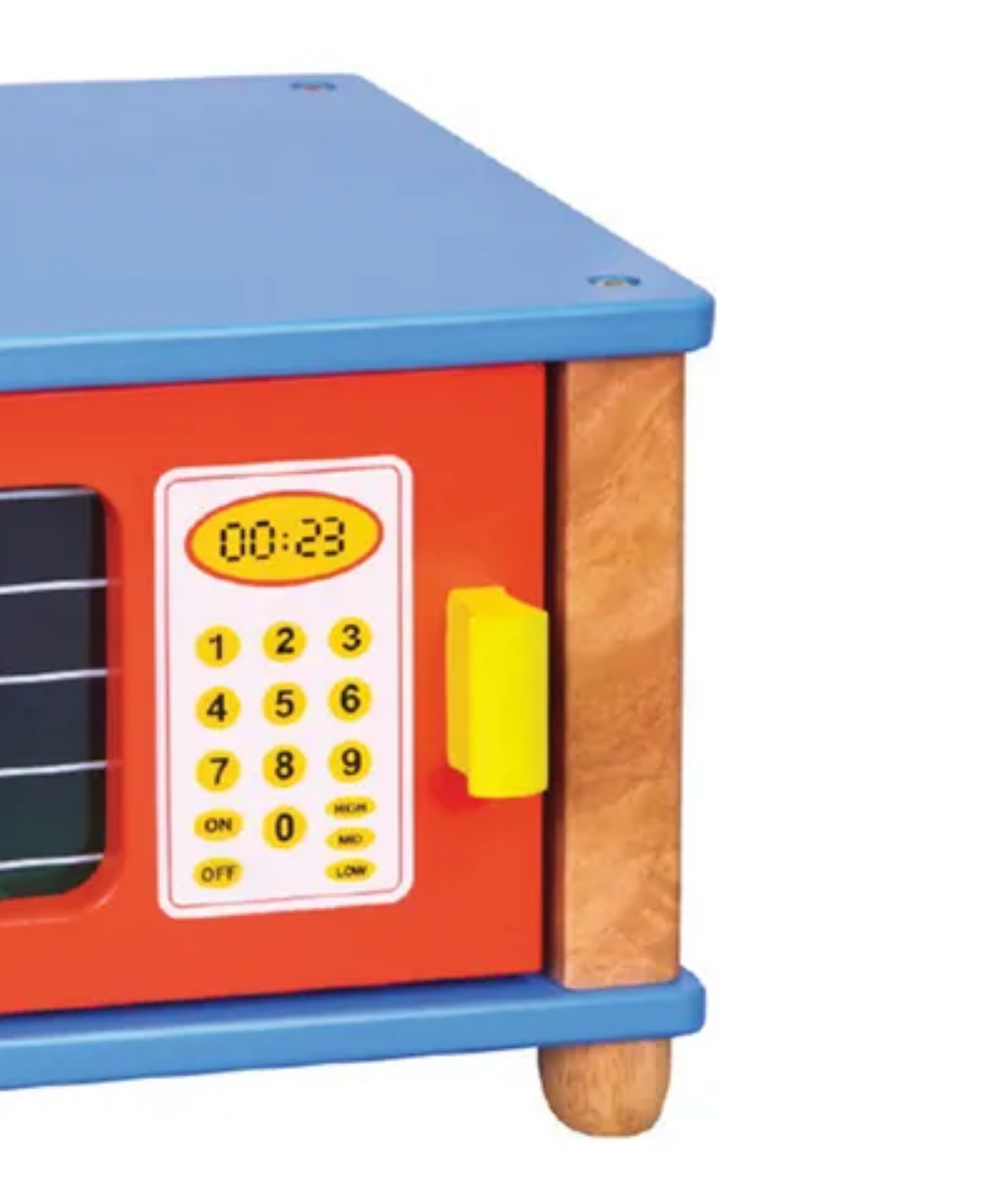 VIGA Wooden Microwave Oven, Pretend Play Kitchen Appliance for Kids, Montessori Roleplay Cooking Toy, Durable Beechwood Construction, Educational Toy for Ages 3 Years+