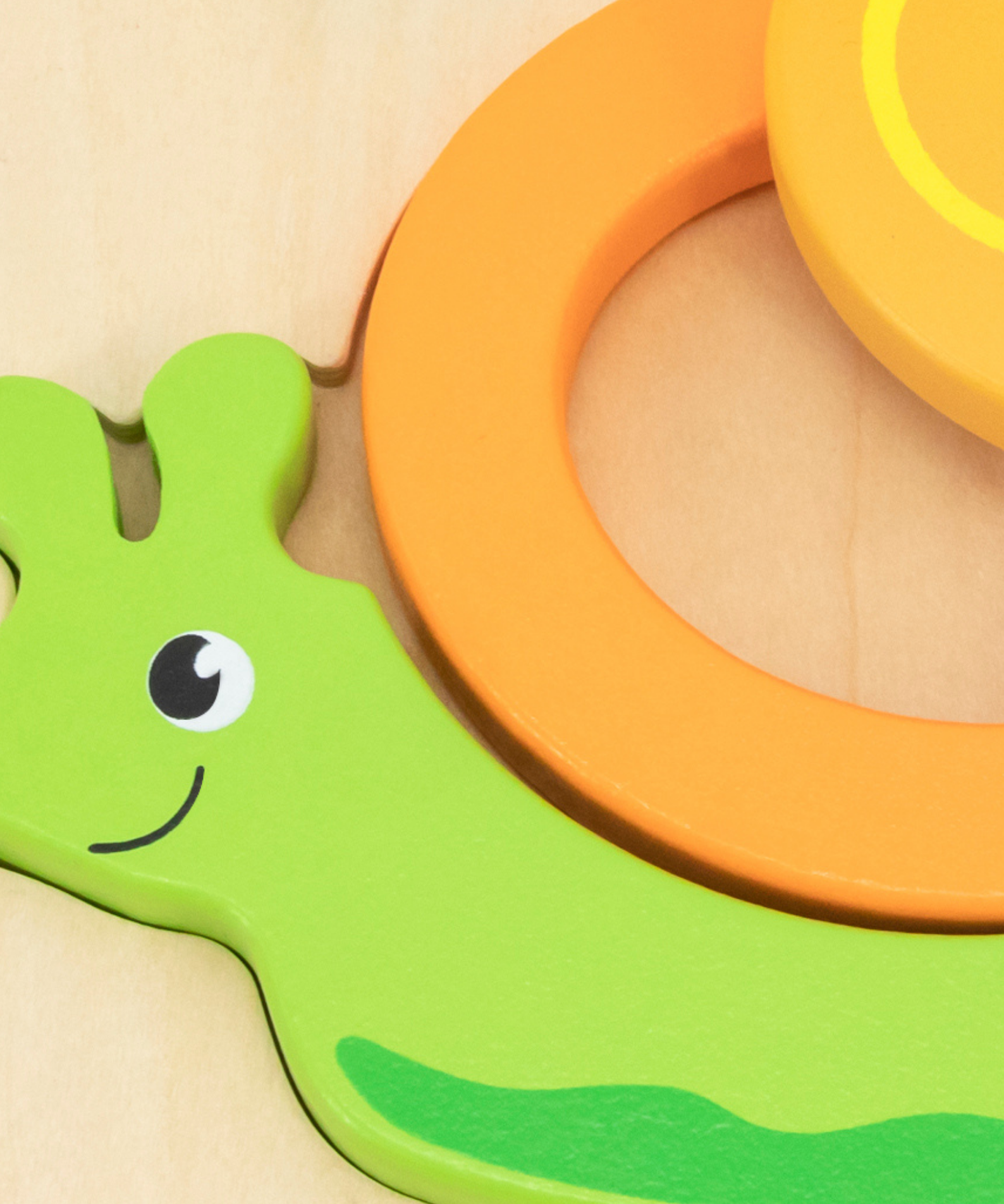 Viga Snail, 4 Piece Block Puzzle, Montessori Wooden Toy, Develops Sensory, Cognitive & Fine Motor Skills, Non-Toxic & Eco-friendly Kids Educational Toy, Suitable for Boys and Girls Aged 18M+