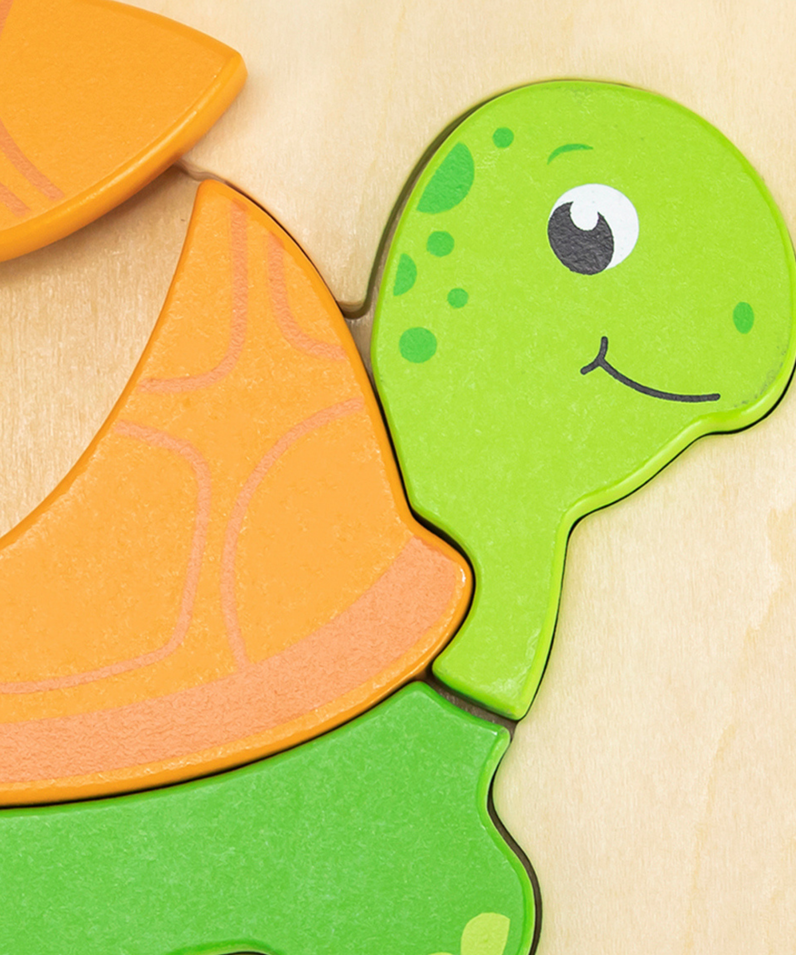 Viga Turtle, 4 Piece Block Puzzle, Montessori Wooden Toy, Develops Sensory, Cognitive & Fine Motor Skills, Non-Toxic & Eco-friendly Kids Educational Toy, Suitable for Boys and Girls Aged 18M+