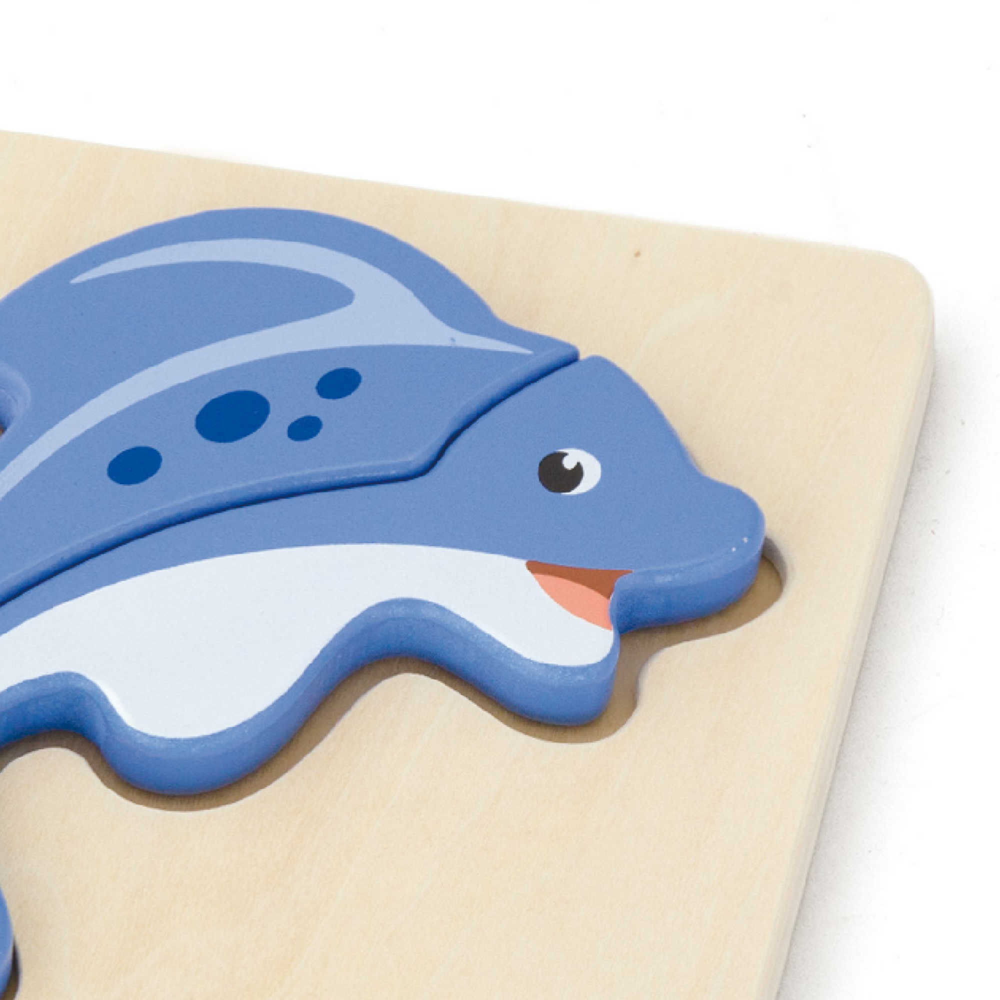 Viga Fish, 3 Piece Block Puzzle, Montessori Wooden Toy, Develops Sensory, Cognitive & Fine Motor Skills, Non-Toxic & Eco-friendly Kids Educational Toy, Suitable for Boys and Girls Aged 18M+