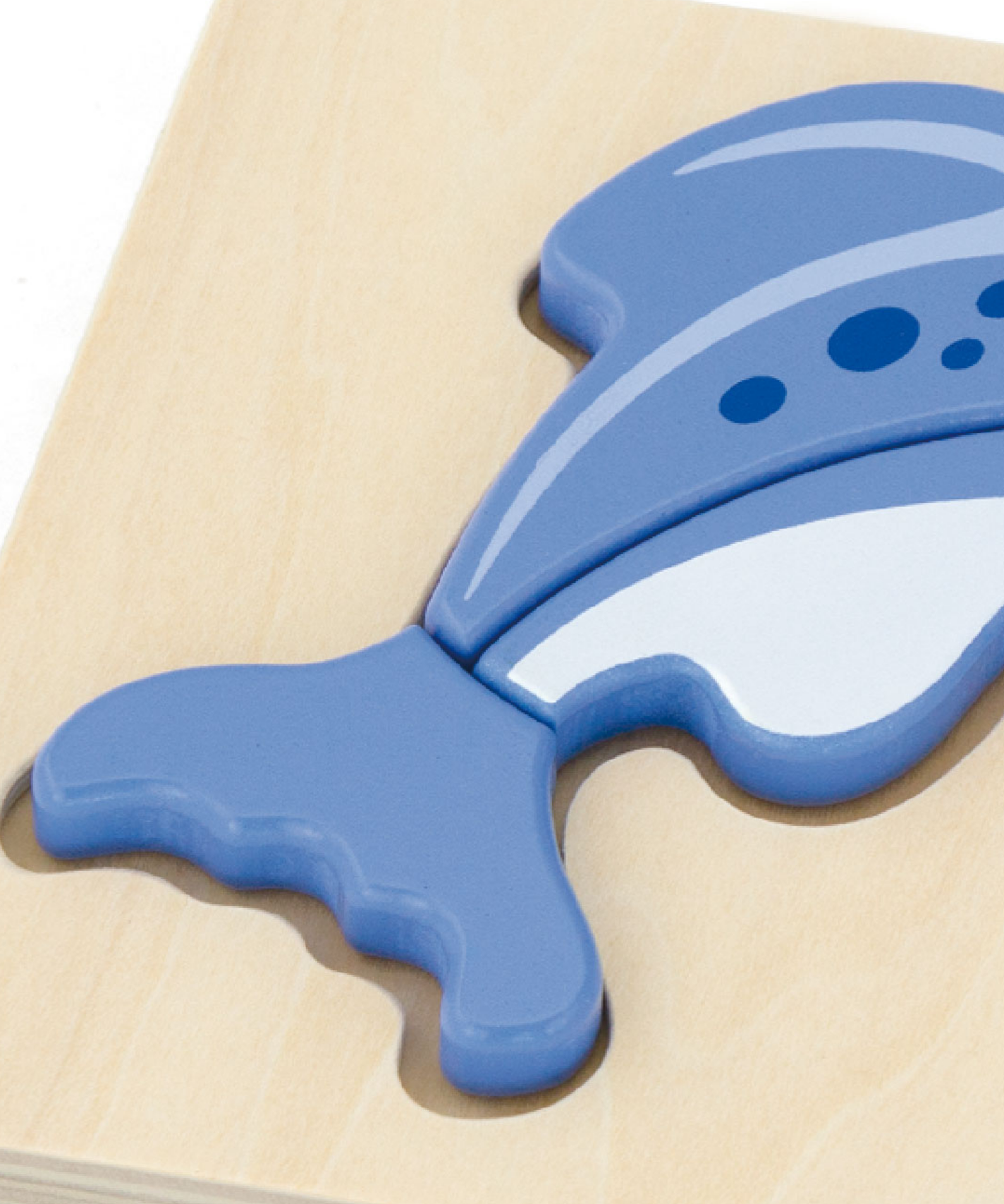 Viga Fish, 3 Piece Block Puzzle, Montessori Wooden Toy, Develops Sensory, Cognitive & Fine Motor Skills, Non-Toxic & Eco-friendly Kids Educational Toy, Suitable for Boys and Girls Aged 18M+