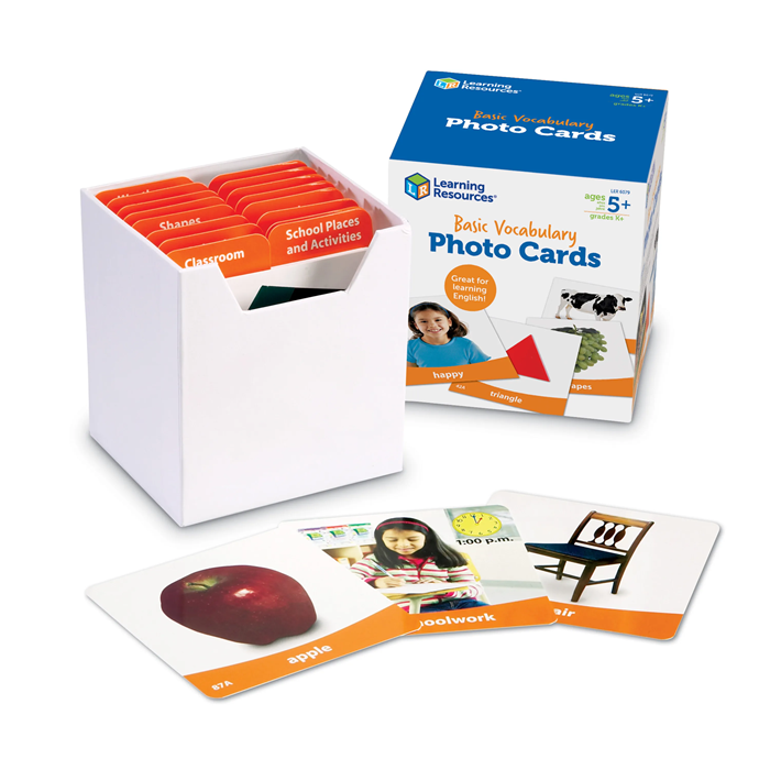 Learning Resources Basic Vocabulary Photo Cards Set – Early Language & Communication Flashcards (Ages 3+)