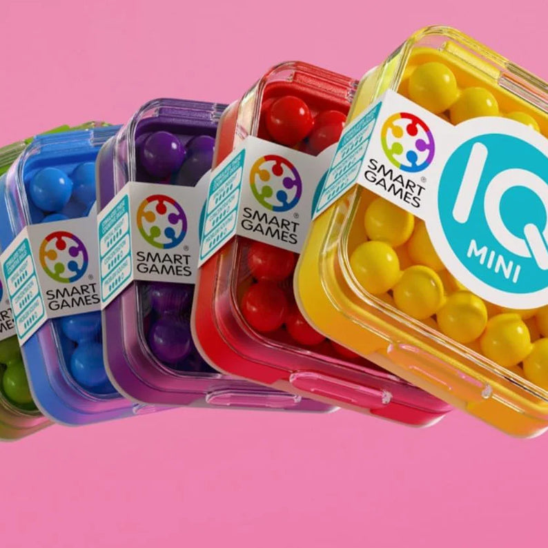 SmartGames IQ Mini, Create your Own Levels with our Fun IQ Puzzle & Brain Games, Travel Friendly Handheld Educational Matching Puzzle Game, Suitable for Children Above 6+