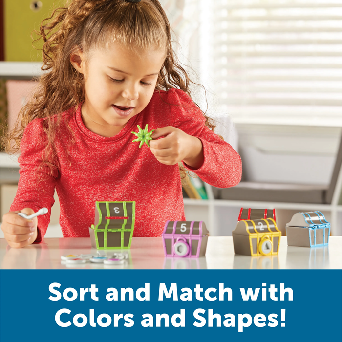 Learning Resources Sorting Surprise Pirate Treasure – Hands-On Sorting & Counting Game (Ages 3+)