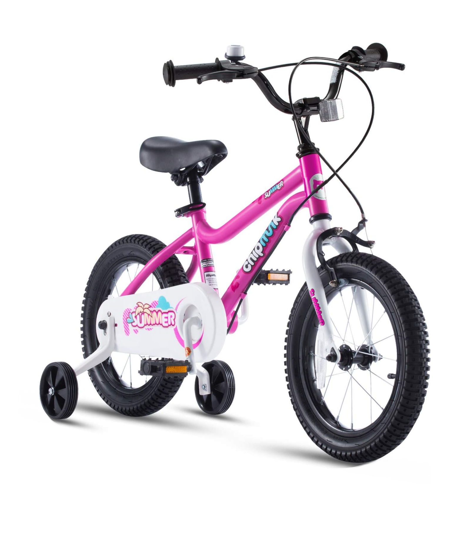 Chipmunk MK 12 Inch Bicycle with Lightweight Steel Frame, Adjustable Seat and Handle, Front + Rear Brakes, 95% Pre-Assembled Kid's Bikes with Training Wheels for Children 2-5 Years Old, Black