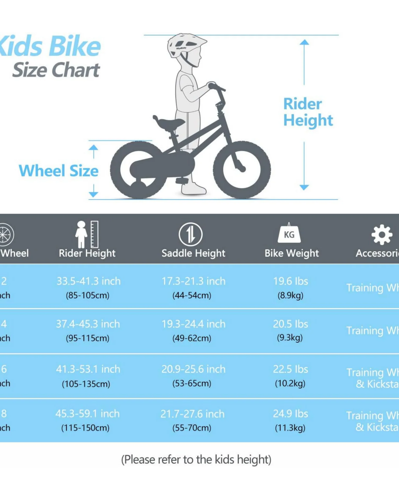 Chipmunk MK 14 Inch Bicycle with Lightweight Steel Frame, Adjustable Seat and Handle, Front + Rear Brakes, 95% Pre-Assembled Kid's Bikes with Training Wheels for Children 3-6 Years Old, Blue