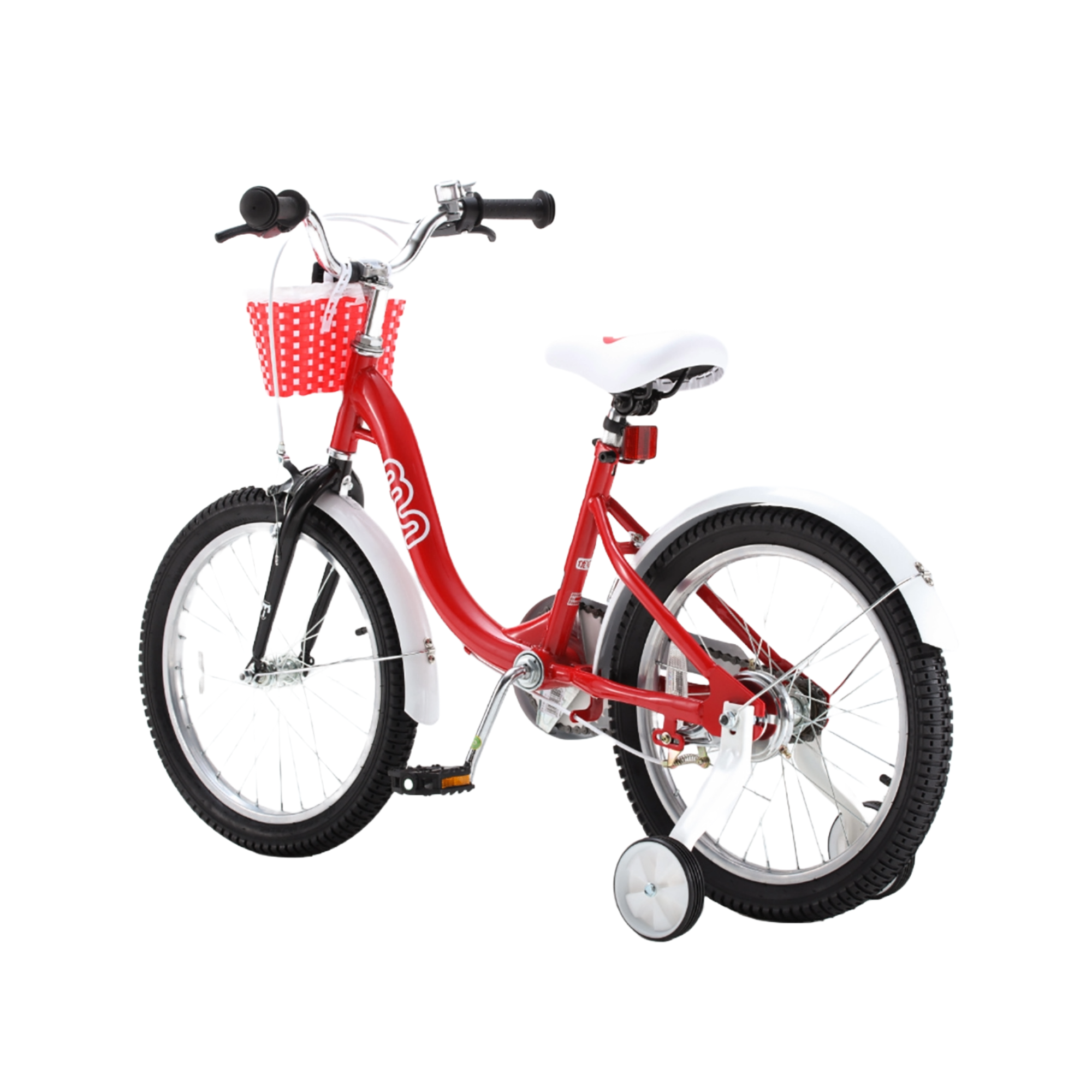 Chipmunk MM 12 Inch Bicycle with Lightweight Steel Frame, Basket, Adjustable Seat and Handle, Front + Rear Brakes, 85% Pre-Assembled Kid's Bikes with Training Wheels for Children 2-5 Years Old, Red