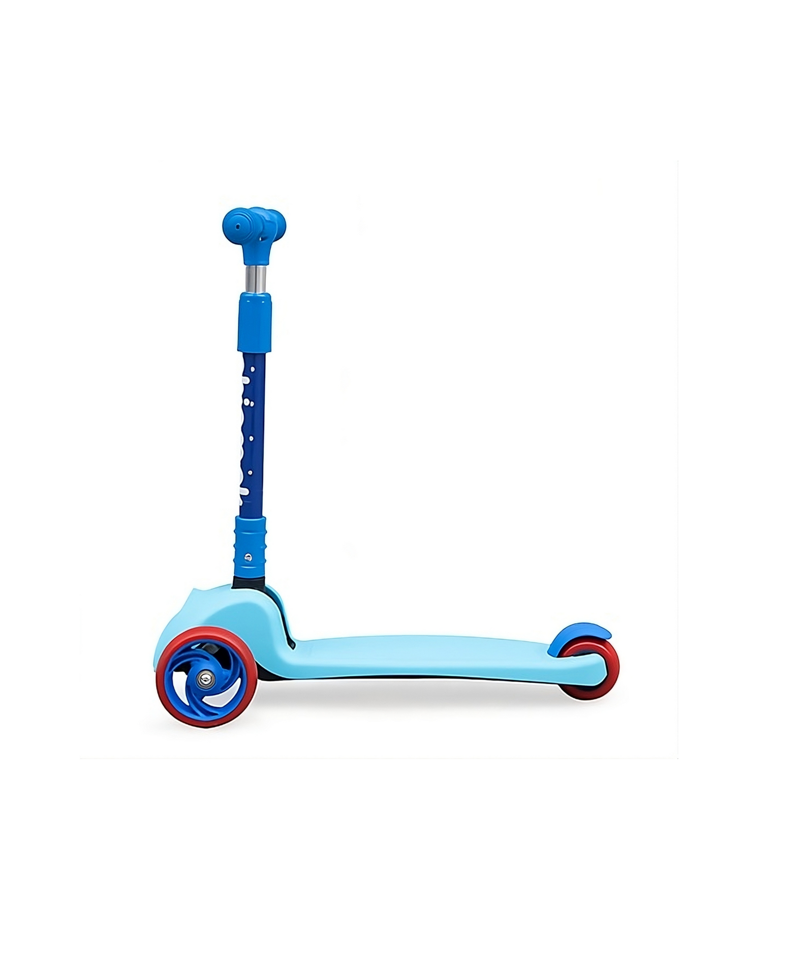 Chipmunk Folding Kids Scooter with Height Adjustable Handle, 3 Wheel Stable Design with Lightweight Plastic Frame and Rear Brakes, Suitable for Boys and Girls 3+ Years Old, Blue