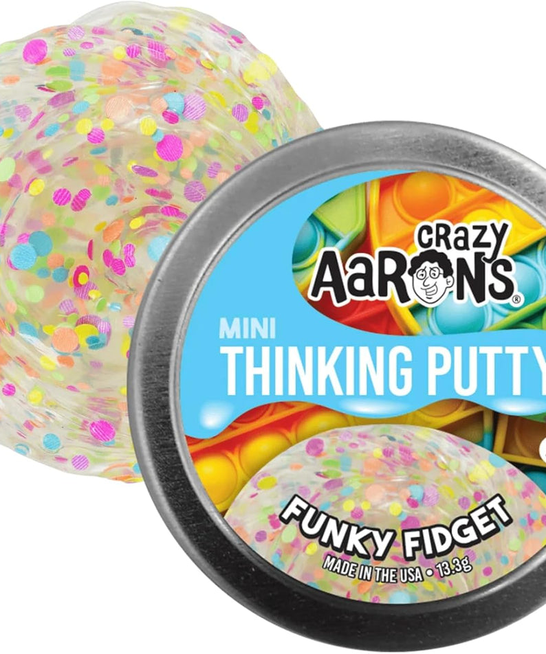 Crazy Aaron's Mini Funky Fidget Thinking Putty, 2" Tin with 13g of Non-Toxic Sensory Play Putty which Never Dries Out, Soft Textured Creative Fidget Toy for Boys and Girls Ages 3Y+