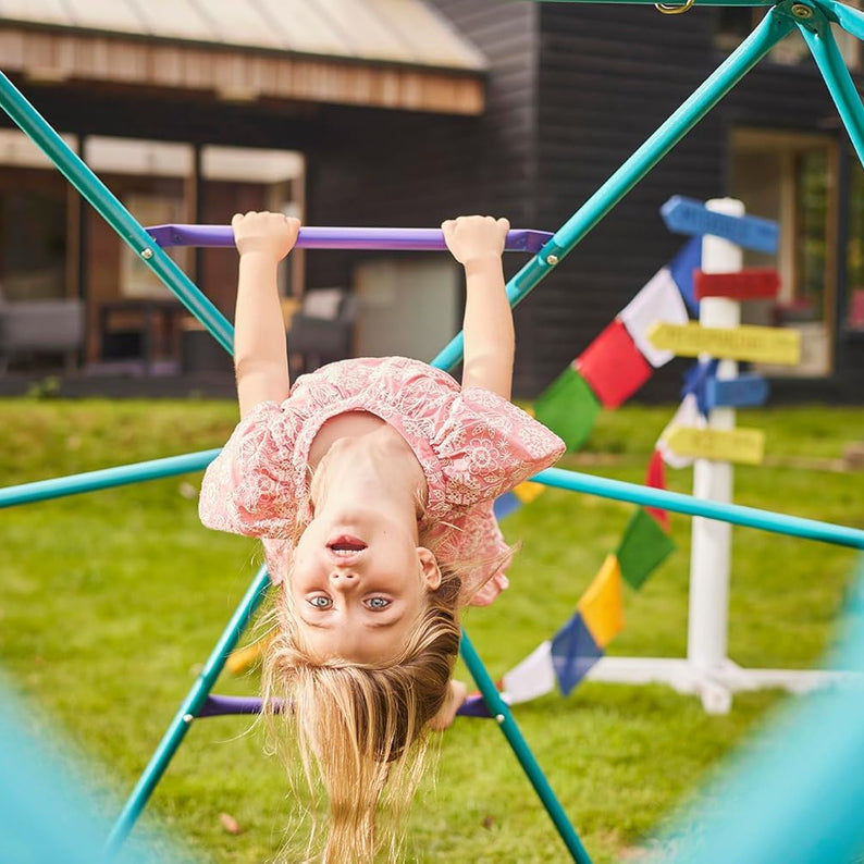Plum Phobos Climbing Metal Dome, Easy to Assemble Backyard Geometric Climbing Dome with 250kg Weight Capacity, Outdoor Jungle Gym Toy Suitable for Children both Boys and Girls Aged 3 years and Above