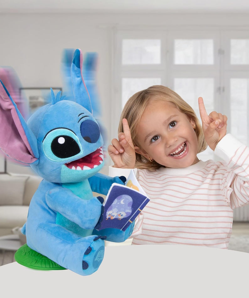 Disney Stitch Storyteller Interactive Plush Toy, Electronic Talking & Singing Plush with 8 Songs and Stories, Kids 0-3 Years