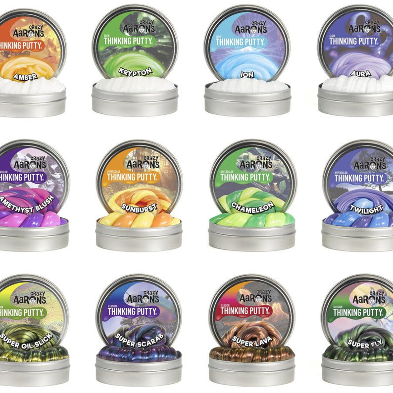 Crazy Aaron's Lost Treasure Guardians, 60 Count Assortment Thinking Putty, 2" Tin with 13g of Non-Toxic Sensory Play Putty, Soft Textured Creative Fidget Toy for Kids Ages 3Y+
