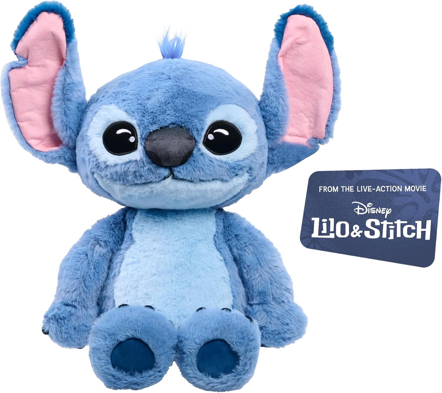 Just Play Disney Stitch Giant 24-Inch Plush Toy, Ultra-Soft Live Action Hugging Stuffed Animal for Kids