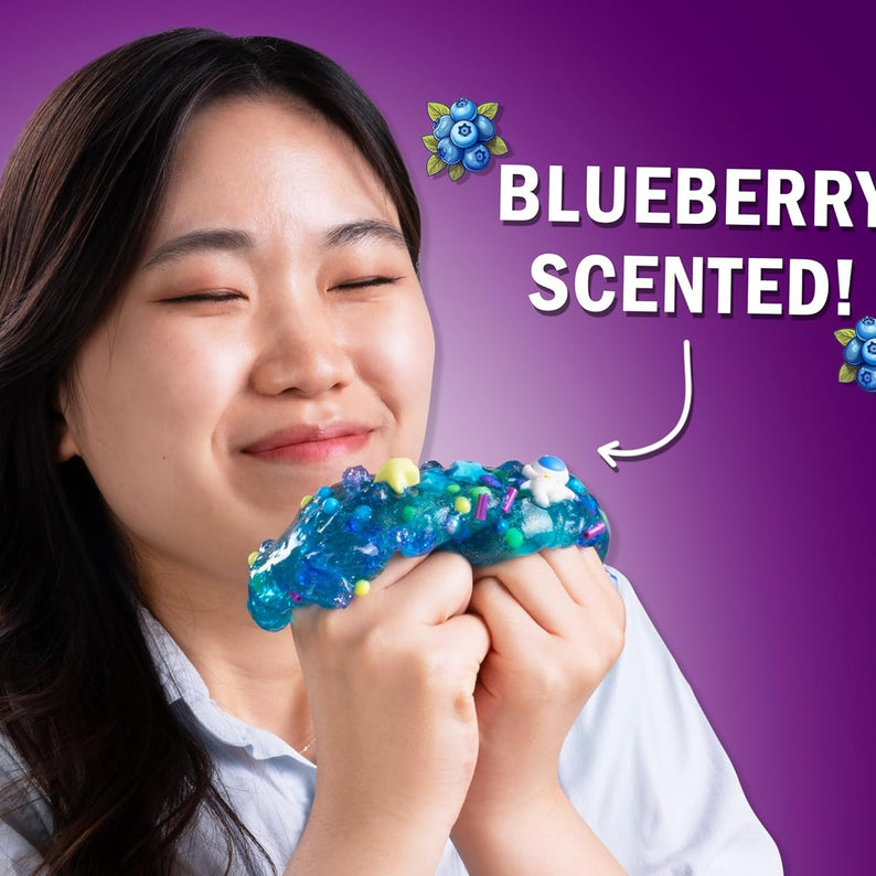 Crazy Aaron’s Slime Charmers - Cosmic Matter, Blueberry Scented Slime with Charms, Non-Toxic, Super Stretchy & Squishy Fidget Toy Suitable for Boys and Girls Aged 3Y+