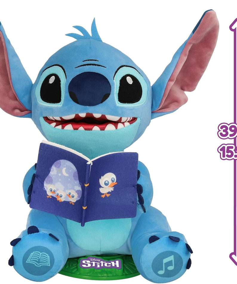 Disney Stitch Storyteller Interactive Plush Toy, Electronic Talking & Singing Plush with 8 Songs and Stories, Kids 0-3 Years