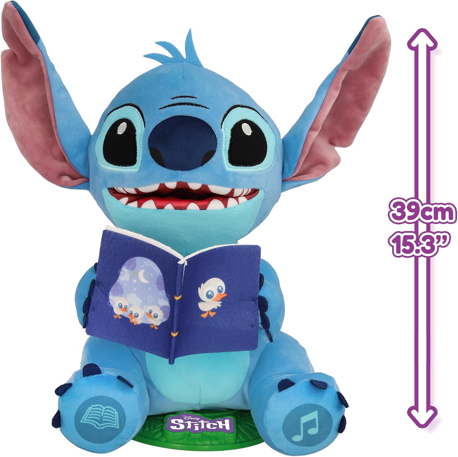 Disney Stitch Storyteller Interactive Plush Toy, Electronic Talking & Singing Plush with 8 Songs and Stories, Kids 0-3 Years