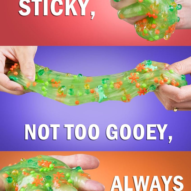 Crazy Aaron’s Slime Charmers - Dino Dew, Banana Scented Slime with Charms, Non-Toxic, Super Stretchy & Squishy Fidget Toy Suitable for Boys and Girls Aged 3Y+