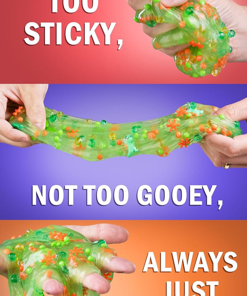 Crazy Aaron’s Slime Charmers - Dino Dew, Banana Scented Slime with Charms, Non-Toxic, Super Stretchy & Squishy Fidget Toy Suitable for Boys and Girls Aged 3Y+