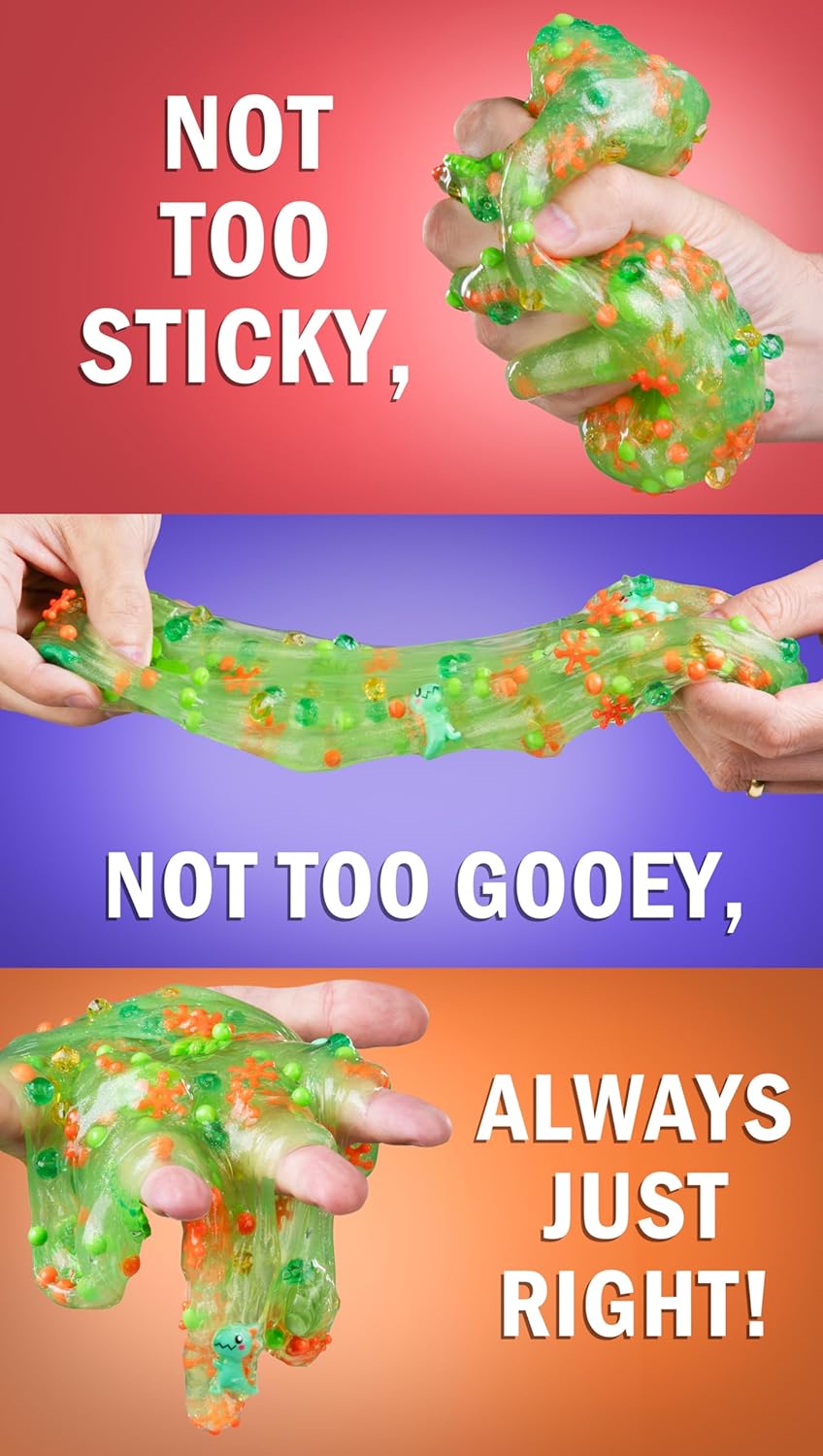 Crazy Aaron’s Slime Charmers - Dino Dew, Banana Scented Slime with Charms, Non-Toxic, Super Stretchy & Squishy Fidget Toy Suitable for Boys and Girls Aged 3Y+