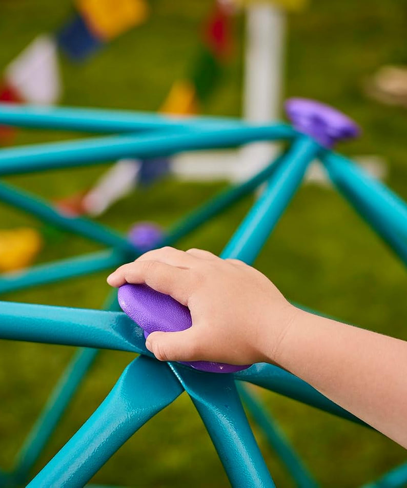 Plum Deimos Climbing Metal Dome, Easy to Assemble Backyard Geometric Climbing Dome with 150kg Weight Capacity, Outdoor Jungle Gym Toy Suitable for Children both Boys and Girls Aged 3 years and Above