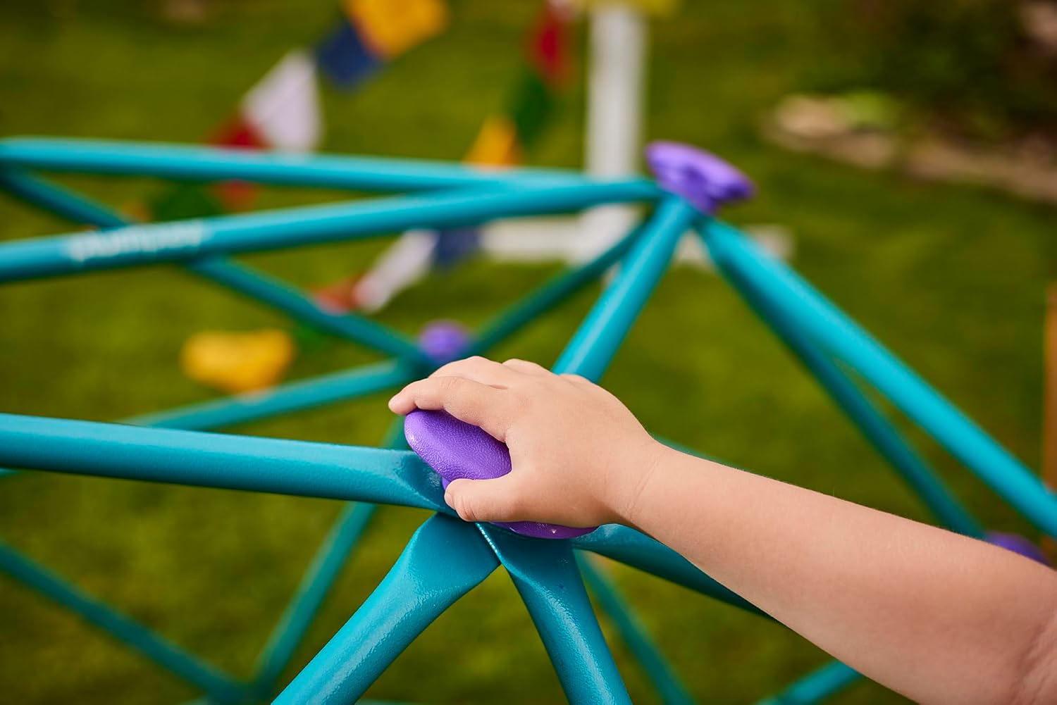 Plum Deimos Climbing Metal Dome, Easy to Assemble Backyard Geometric Climbing Dome with 150kg Weight Capacity, Outdoor Jungle Gym Toy Suitable for Children both Boys and Girls Aged 3 years and Above