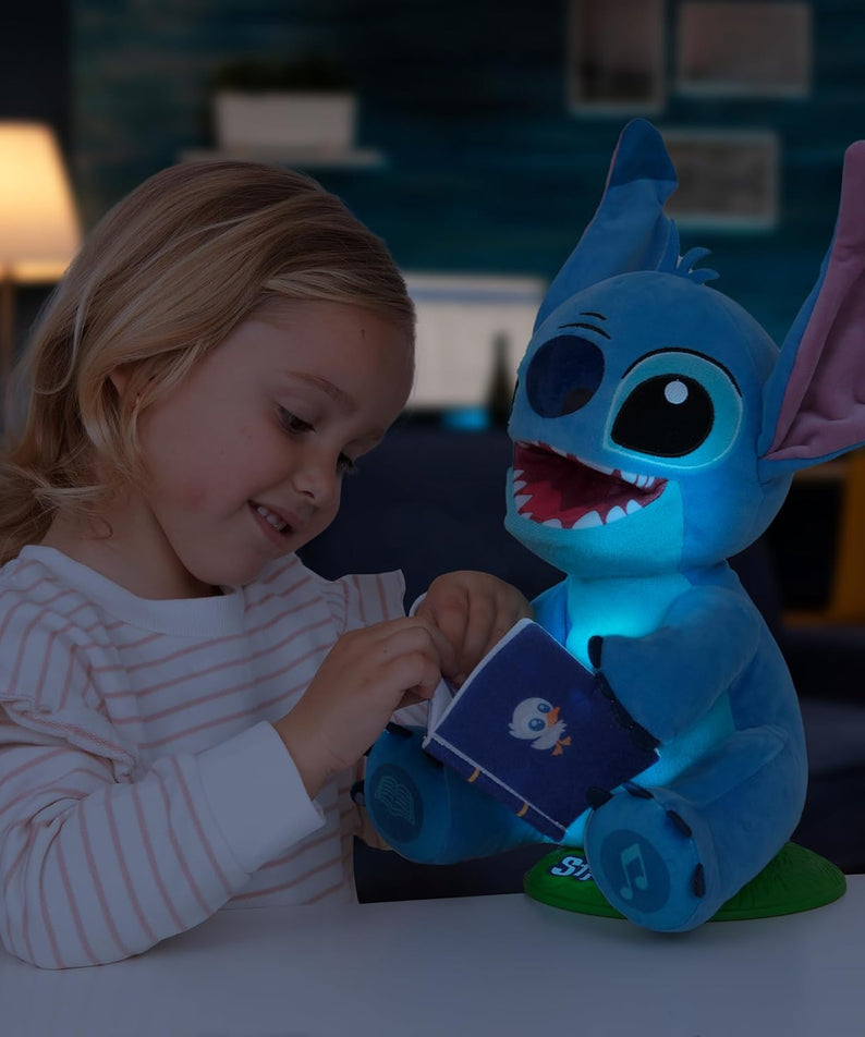 Disney Stitch Storyteller Interactive Plush Toy, Electronic Talking & Singing Plush with 8 Songs and Stories, Kids 0-3 Years