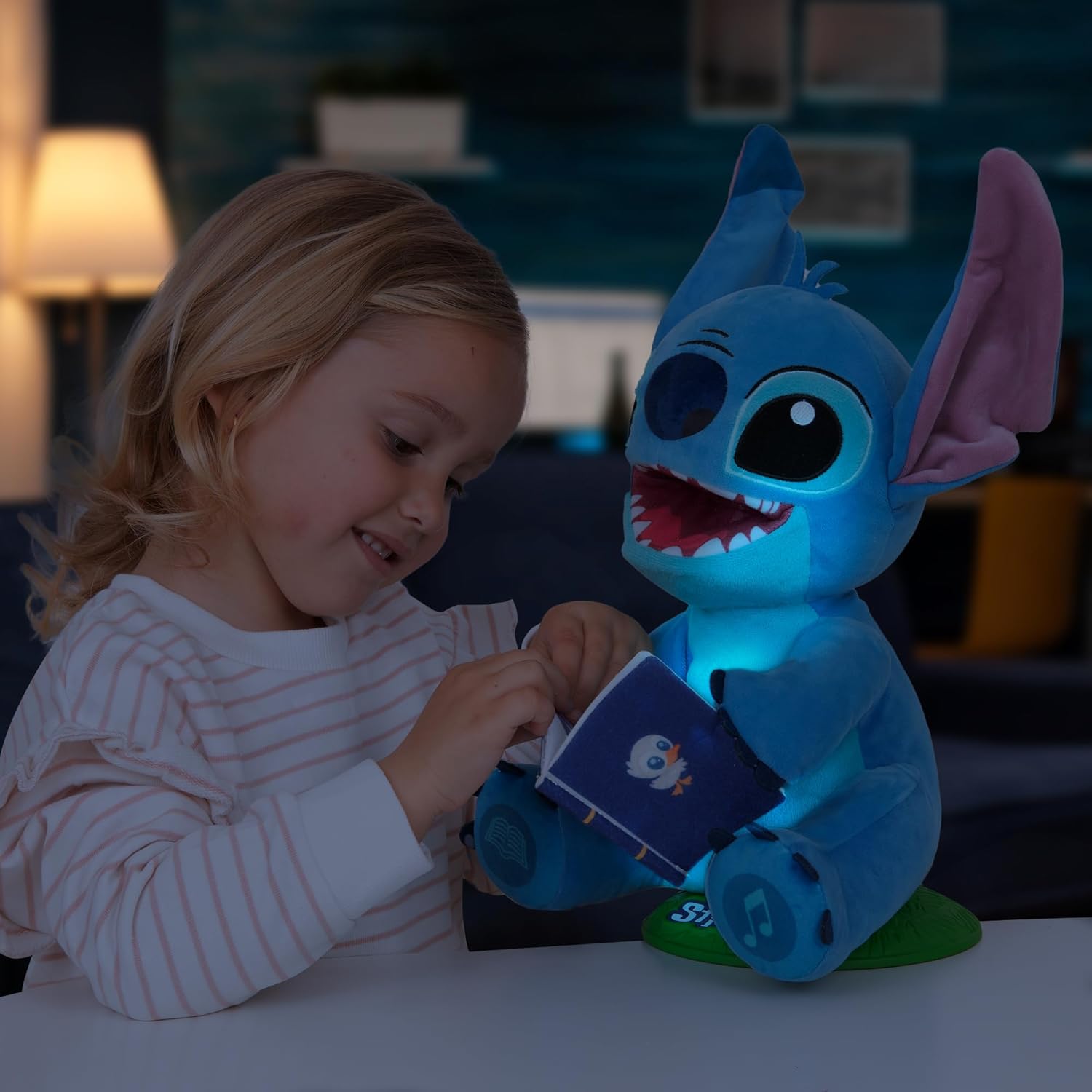 Disney Stitch Storyteller Interactive Plush Toy, Electronic Talking & Singing Plush with 8 Songs and Stories, Kids 0-3 Years