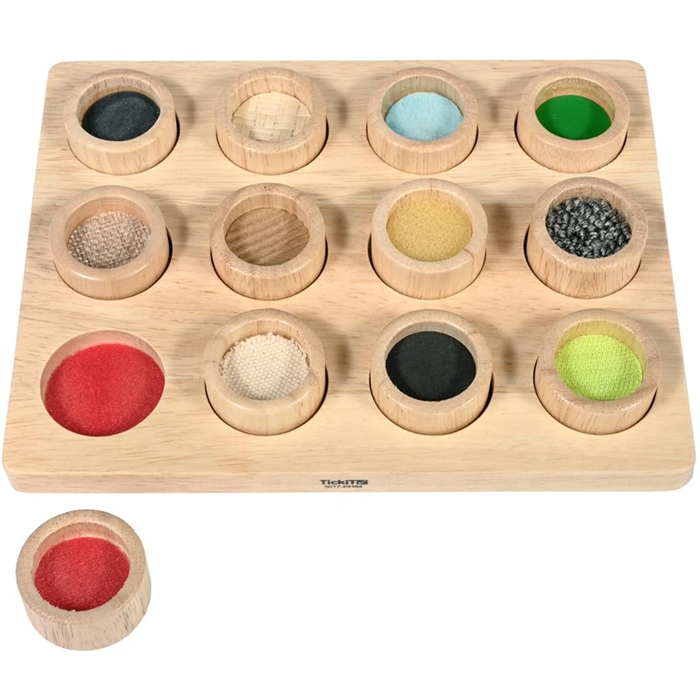 TickiT Touch & Match Board – Wooden Sensory Matching Game for Fine Motor Skills
