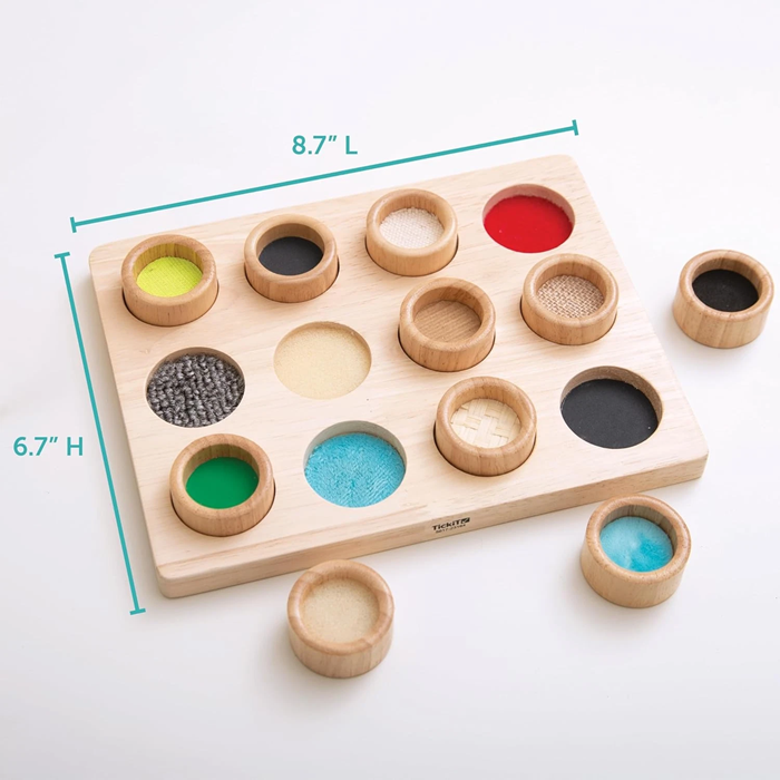 TickiT Touch & Match Board – Wooden Sensory Matching Game for Fine Motor Skills