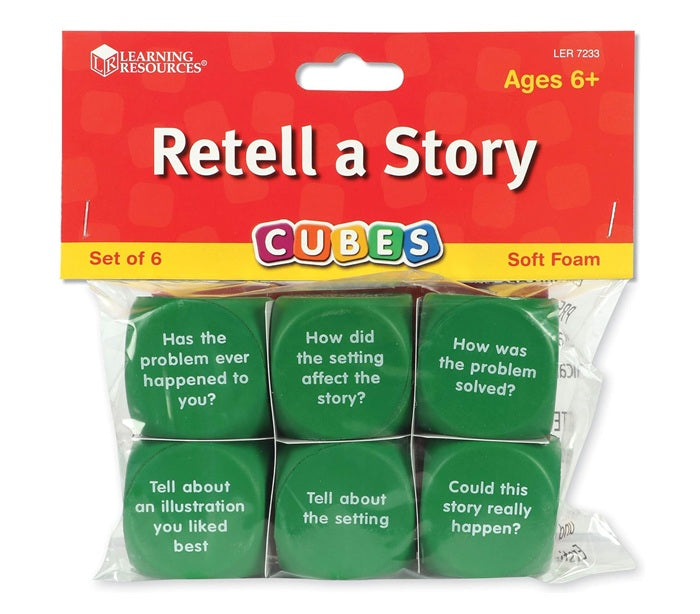 Learning Resources Retell a Story Cubes – 6 Foam Storytelling Dice for Reading & Creativity