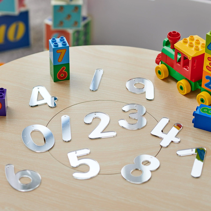 TickiT Mirror Numbers – Reflective Number Set for Early Math & Sensory Learning