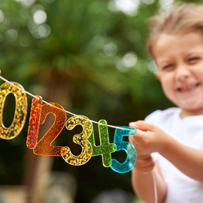 TickiT Rainbow Glitter Numbers – Colourful Sparkle Number Set for Early Math & Sensory Play