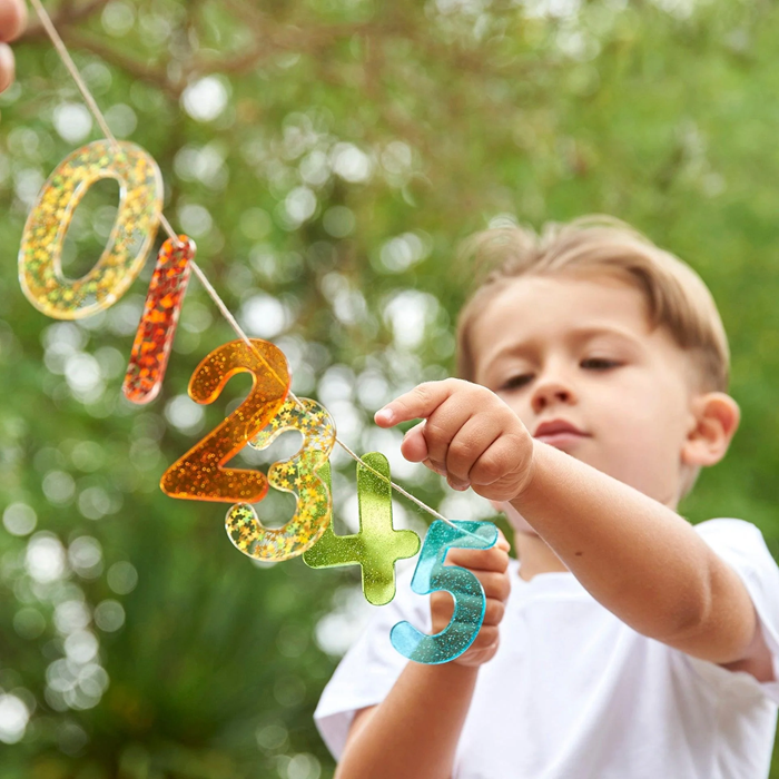 TickiT Rainbow Glitter Numbers – Colourful Sparkle Number Set for Early Math & Sensory Play
