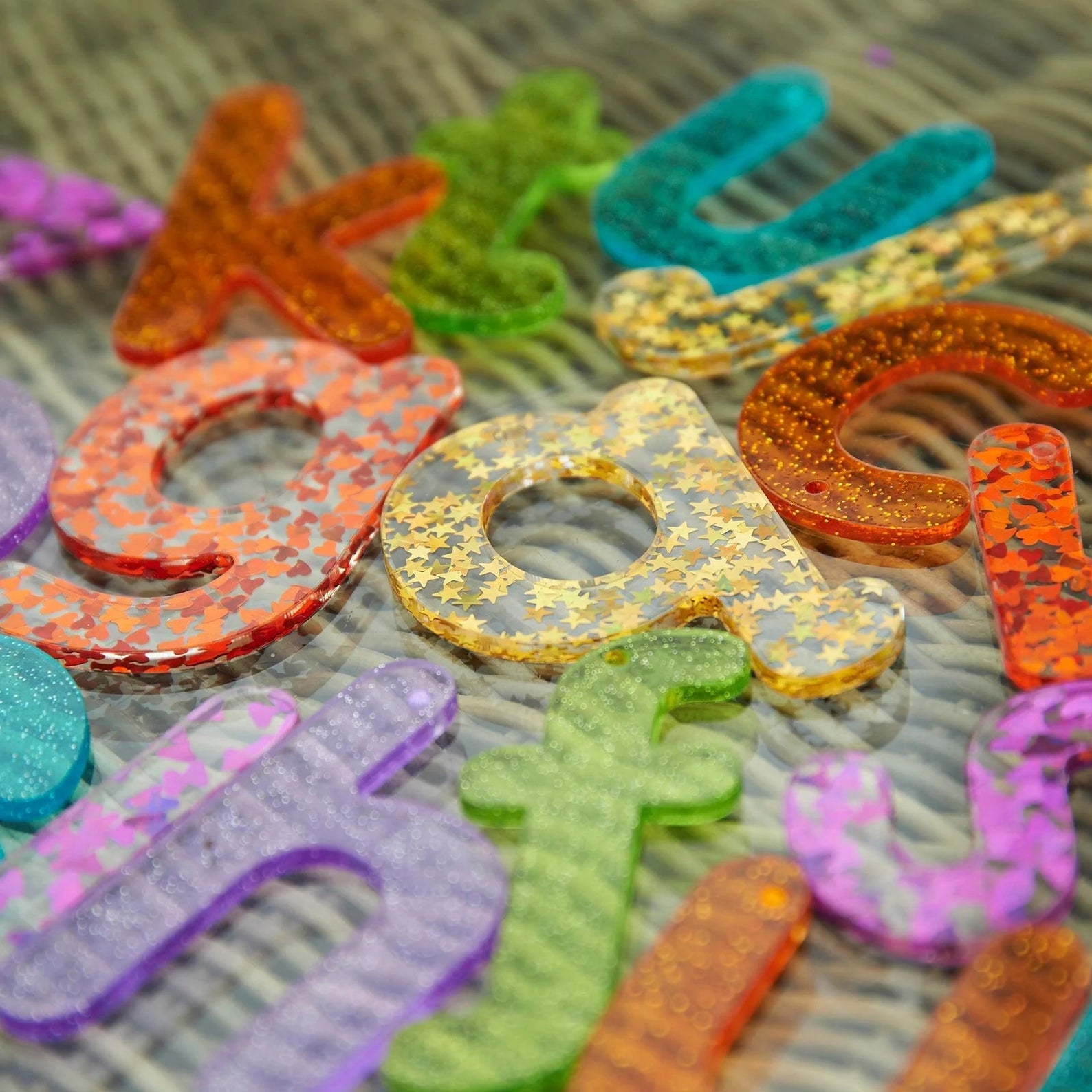 TickiT Rainbow Glitter Letters – Sensory Letter Set for Early Literacy & Creative Play